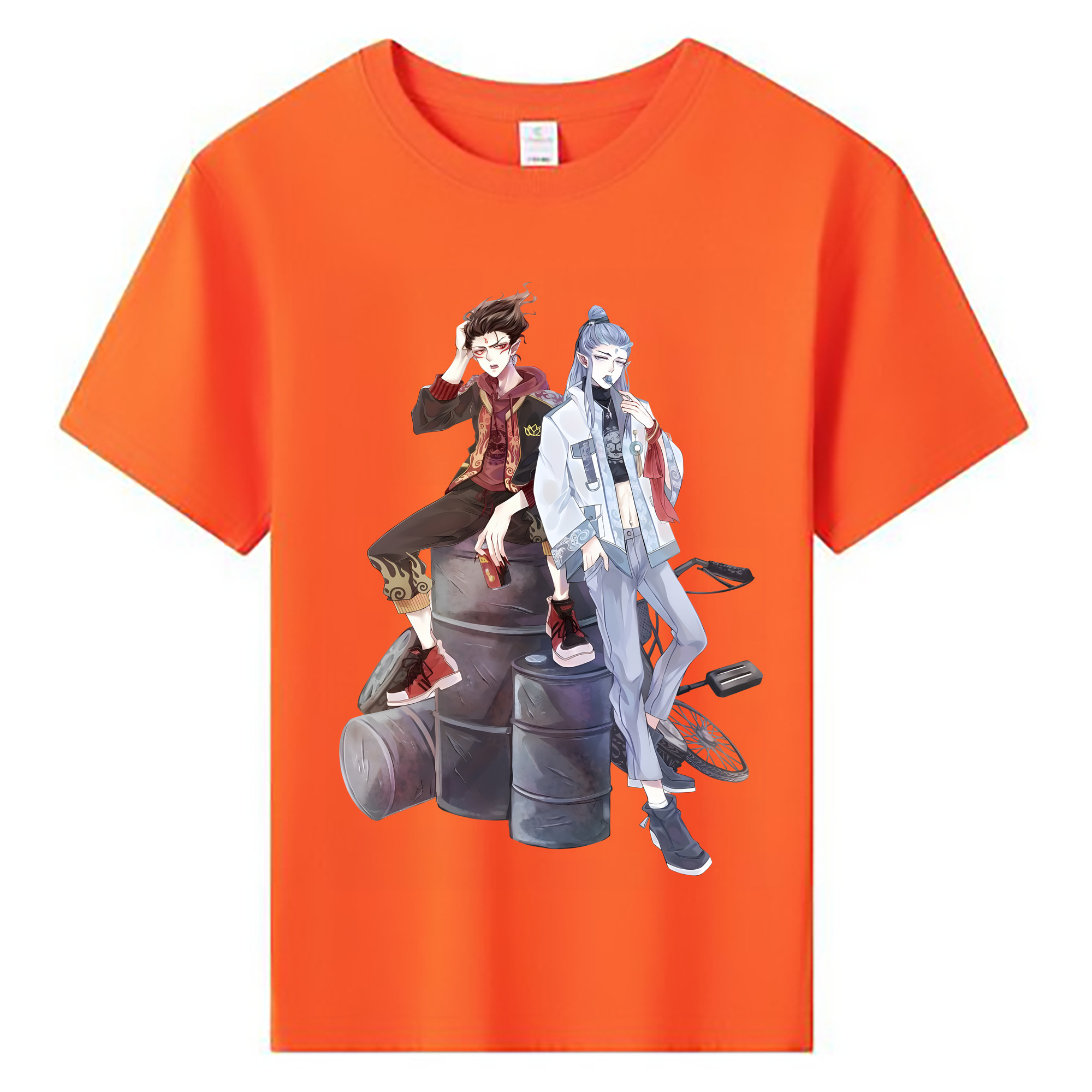 （画像用） Ne Zha 2 ナタ 魔童の大暴れ 綿100％キッズTシャツ（フロントプリント）