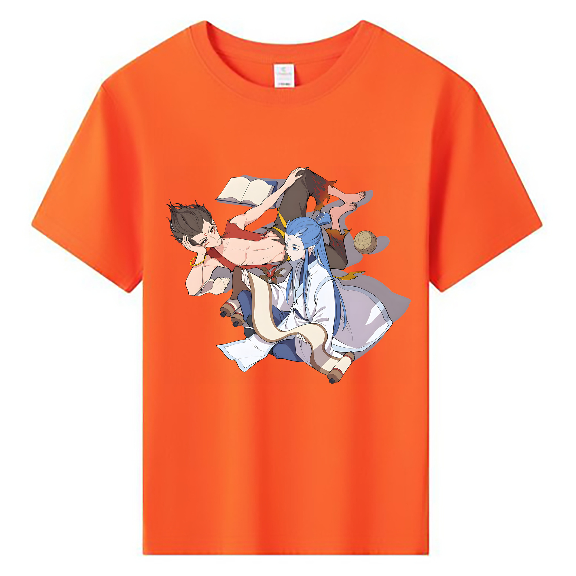 （画像用） Ne Zha 2 ナタ 魔童の大暴れ 綿100％キッズTシャツ（フロントプリント）