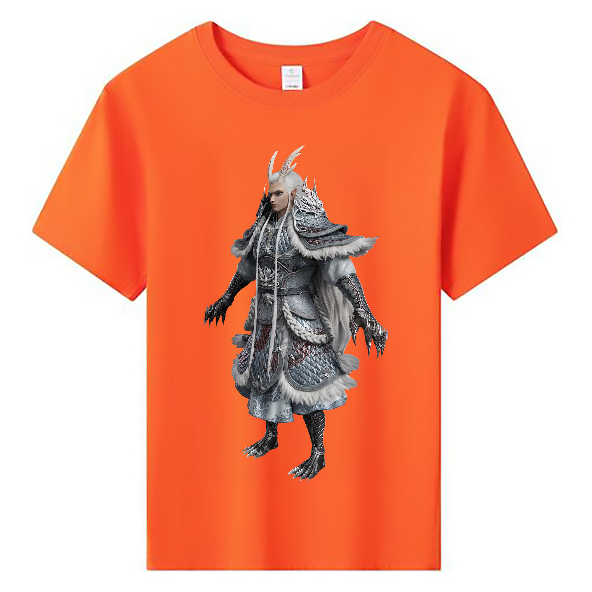 （画像用） Ne Zha 2 ナタ 魔童の大暴れ 綿100％キッズTシャツ（フロントプリント）
