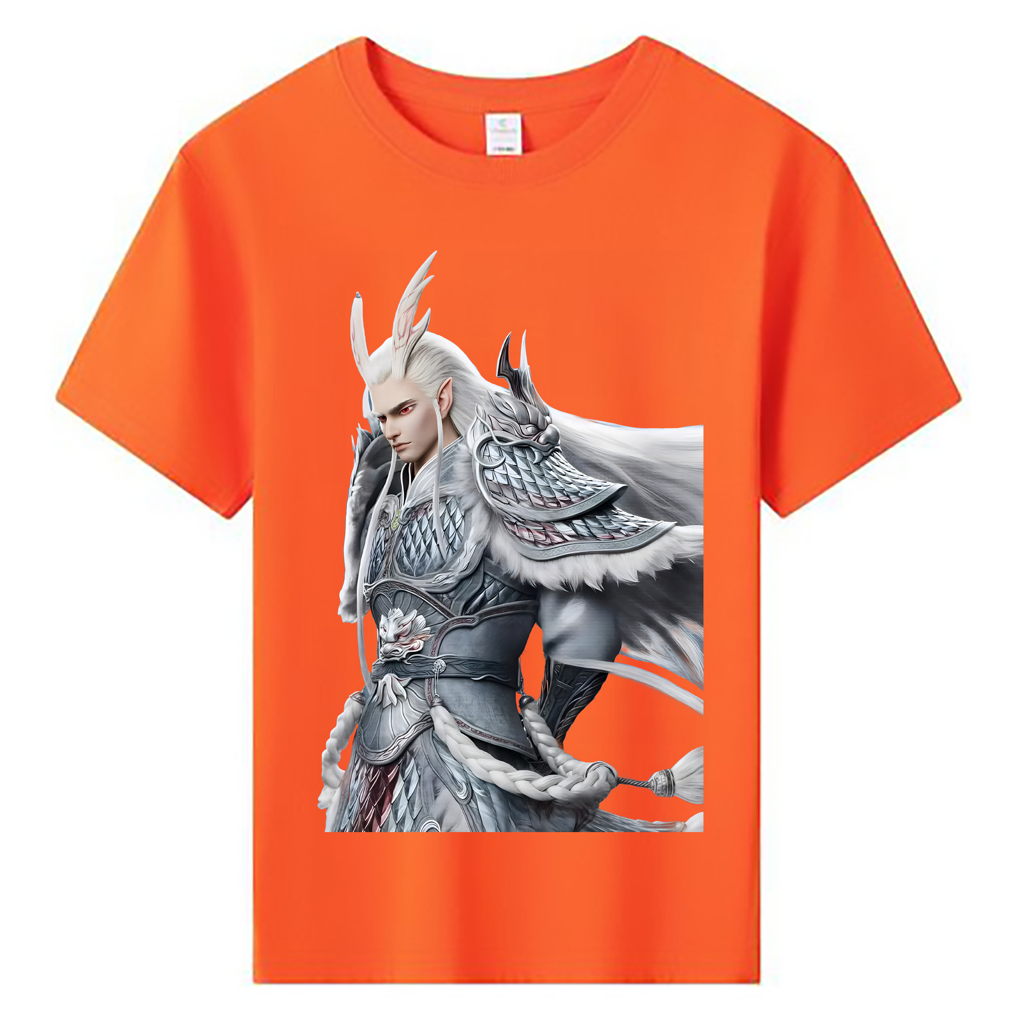 （画像用） Ne Zha 2 ナタ 魔童の大暴れ 綿100％キッズTシャツ（フロントプリント）