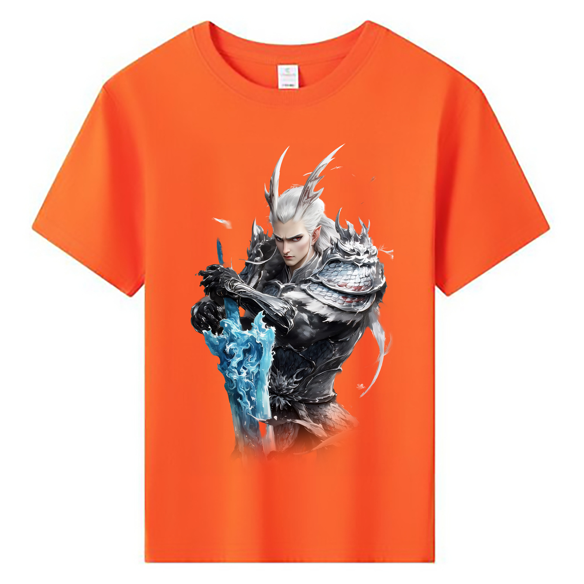 （画像用） Ne Zha 2 ナタ 魔童の大暴れ 綿100％キッズTシャツ（フロントプリント）