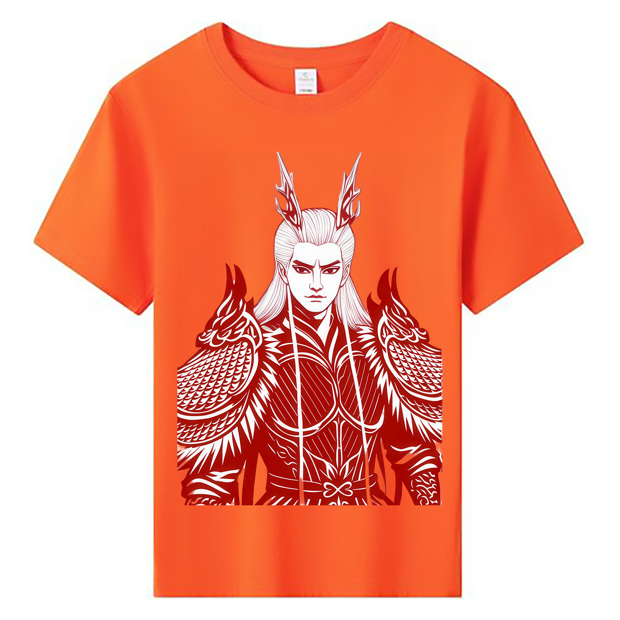 （画像用） Ne Zha 2 ナタ 魔童の大暴れ 綿100％キッズTシャツ（フロントプリント）