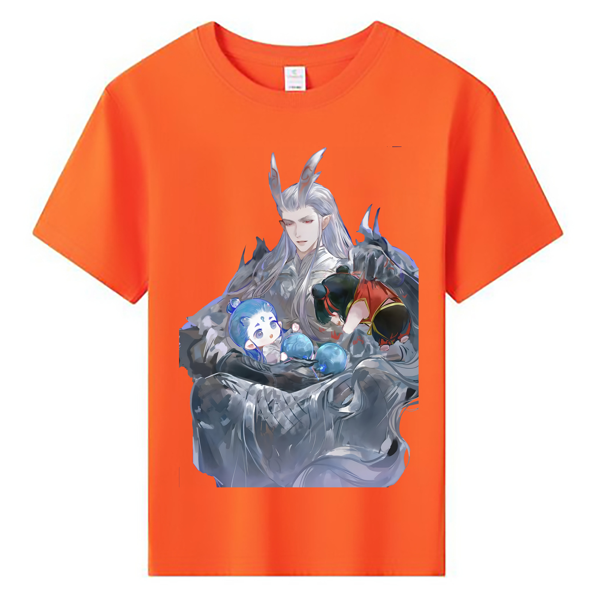 （画像用） Ne Zha 2 ナタ 魔童の大暴れ 綿100％キッズTシャツ（フロントプリント）