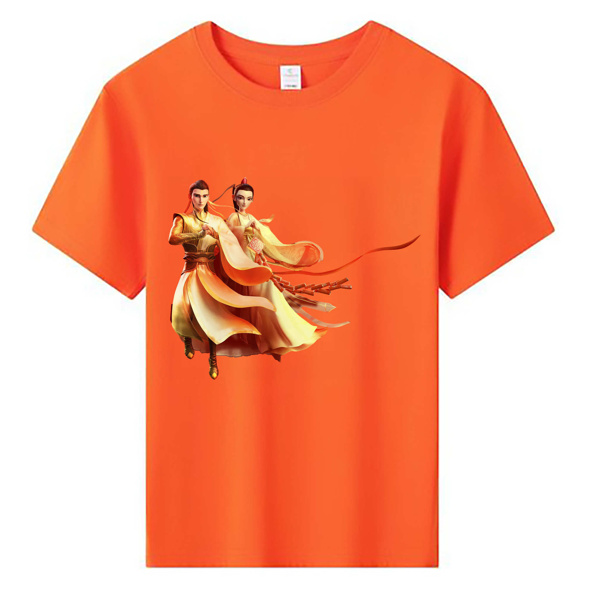 （画像用） Ne Zha 2 ナタ 魔童の大暴れ 綿100％キッズTシャツ（フロントプリント）