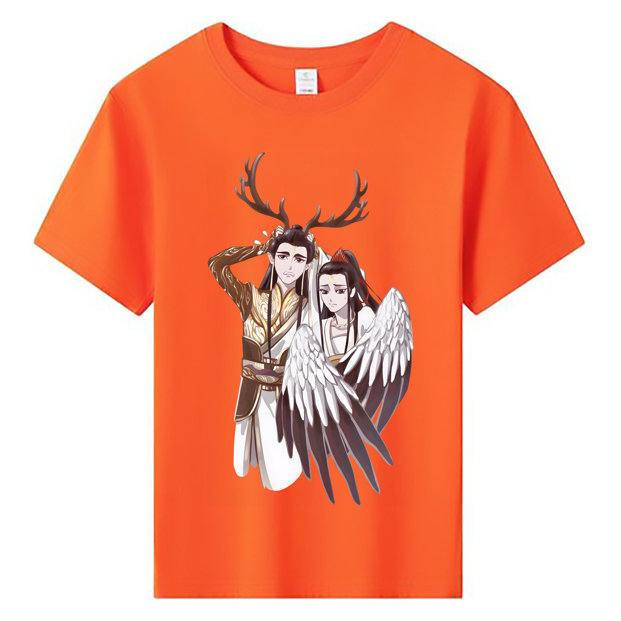 （画像用） Ne Zha 2 ナタ 魔童の大暴れ 綿100％キッズTシャツ（フロントプリント）