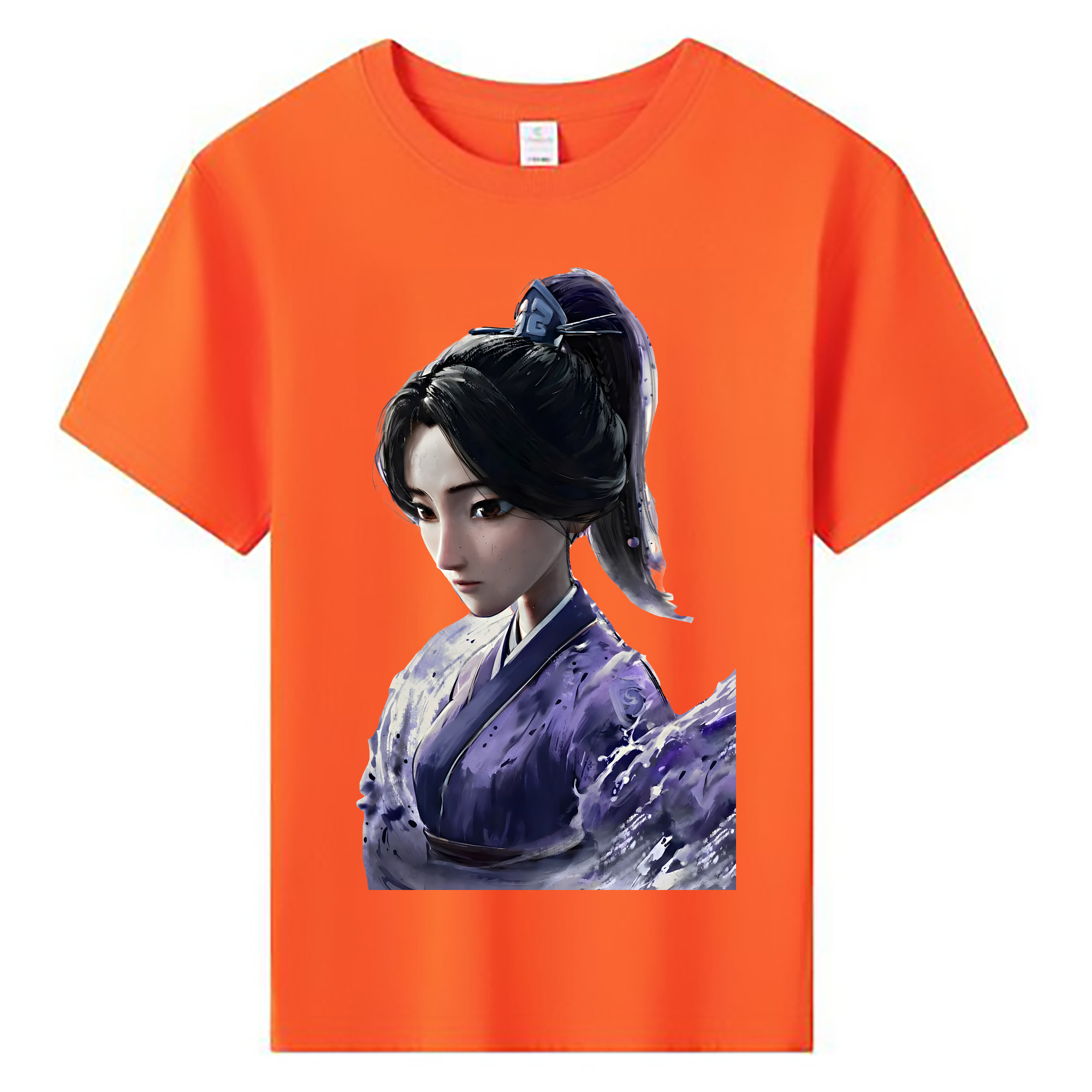 （画像用） Ne Zha 2 ナタ 魔童の大暴れ 綿100％キッズTシャツ（フロントプリント）