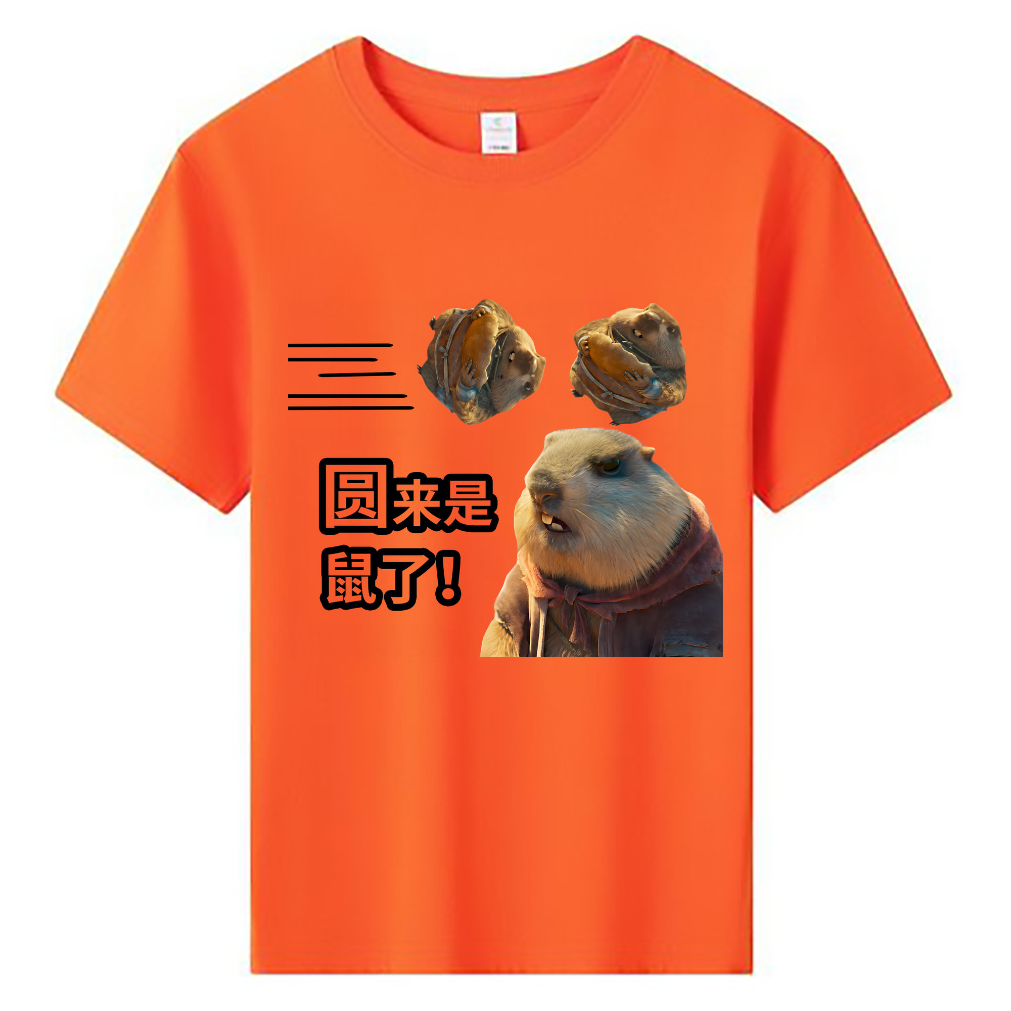 （画像用） Ne Zha 2 ナタ 魔童の大暴れ 綿100％キッズTシャツ（フロントプリント）