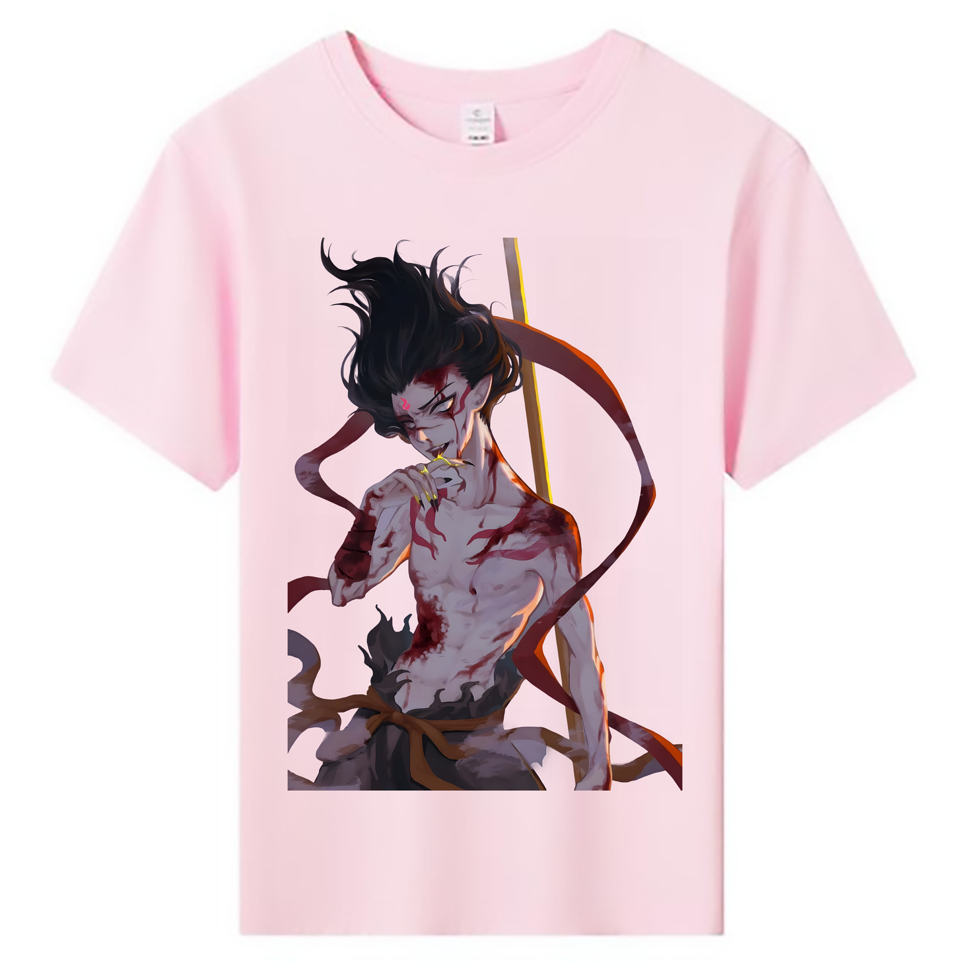 （画像用） Ne Zha 2 ナタ 魔童の大暴れ 綿100％キッズTシャツ（フロントプリント）