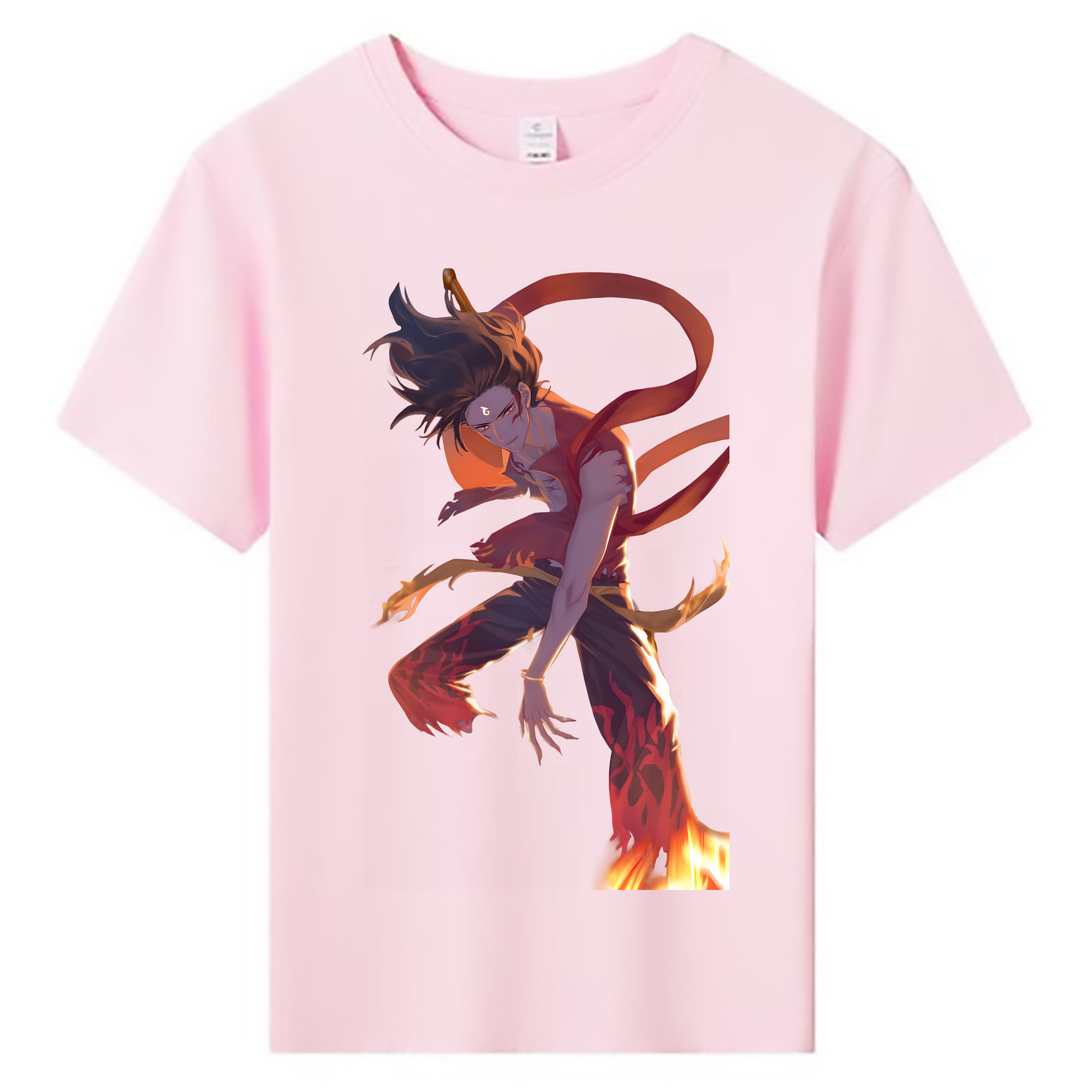 （画像用） Ne Zha 2 ナタ 魔童の大暴れ 綿100％キッズTシャツ（フロントプリント）