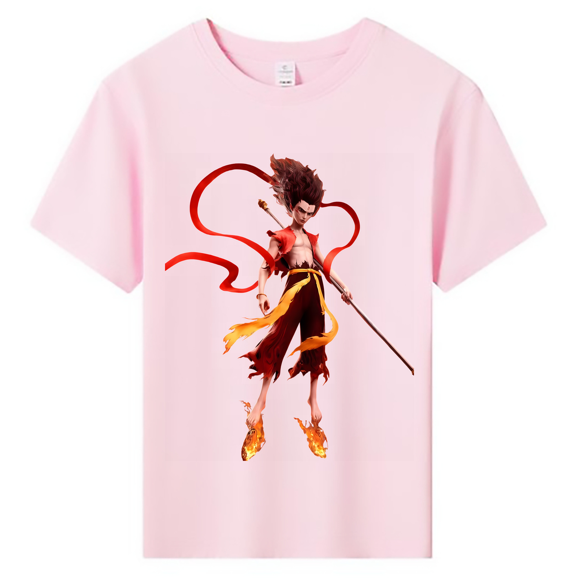 Ne Zha 2 ナタ 魔童の大暴れ 綿100％キッズTシャツ（フロントプリント）