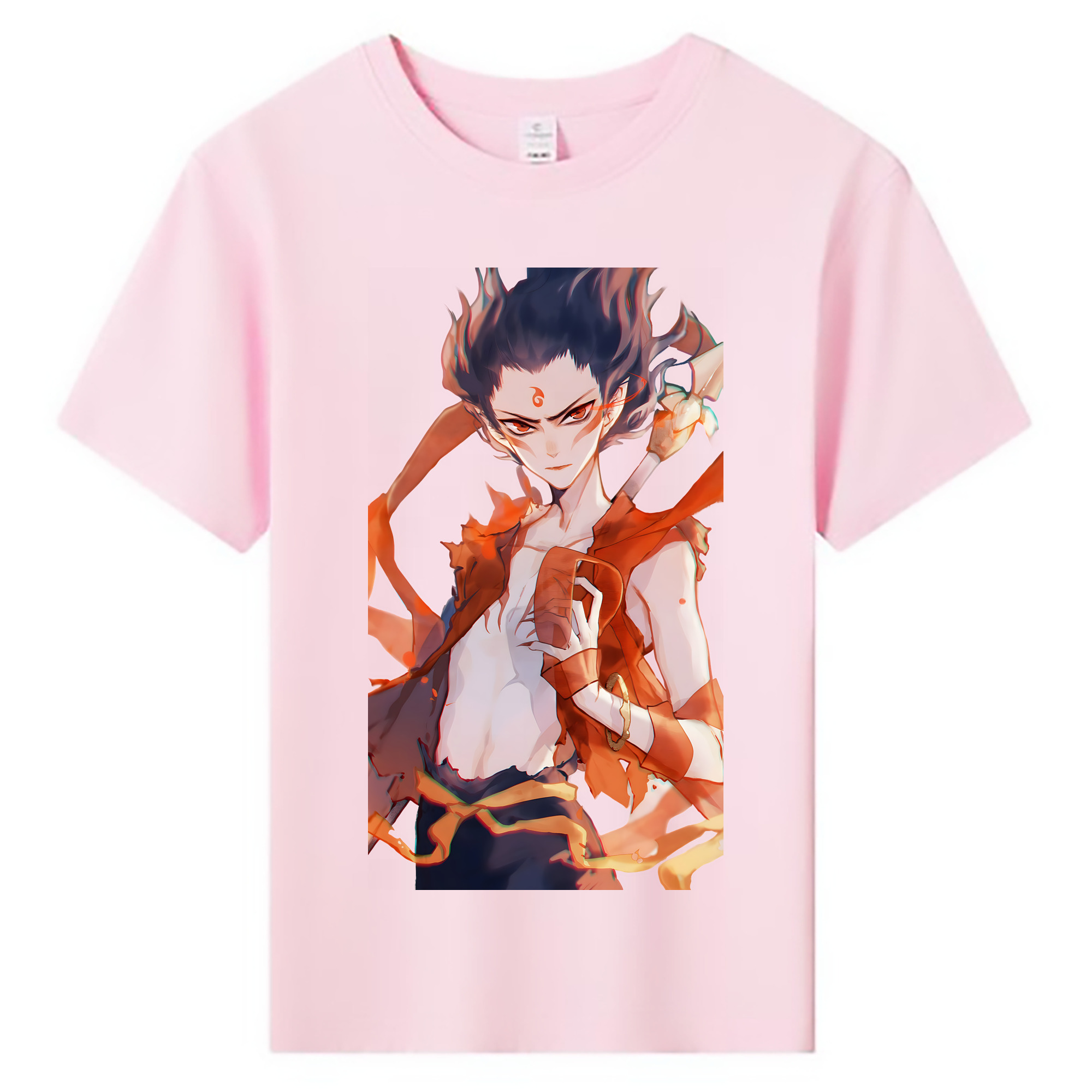 （画像用） Ne Zha 2 ナタ 魔童の大暴れ 綿100％キッズTシャツ（フロントプリント）