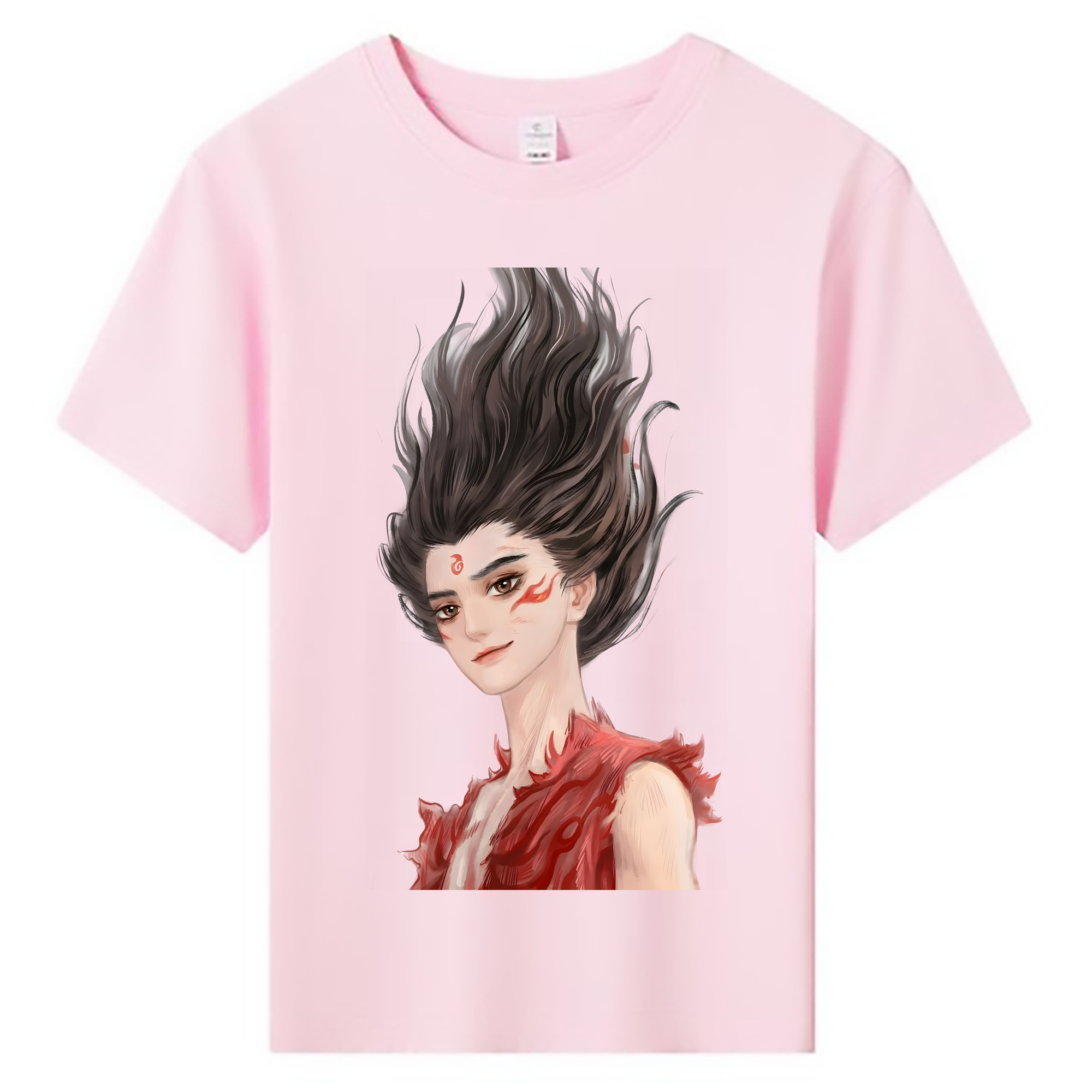 （画像用） Ne Zha 2 ナタ 魔童の大暴れ 綿100％キッズTシャツ（フロントプリント）