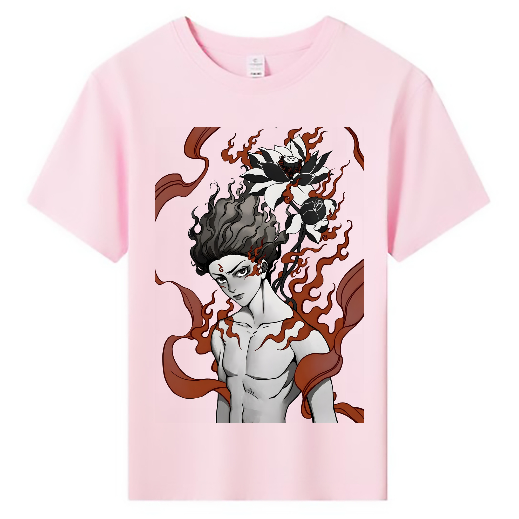 （画像用） Ne Zha 2 ナタ 魔童の大暴れ 綿100％キッズTシャツ（フロントプリント）