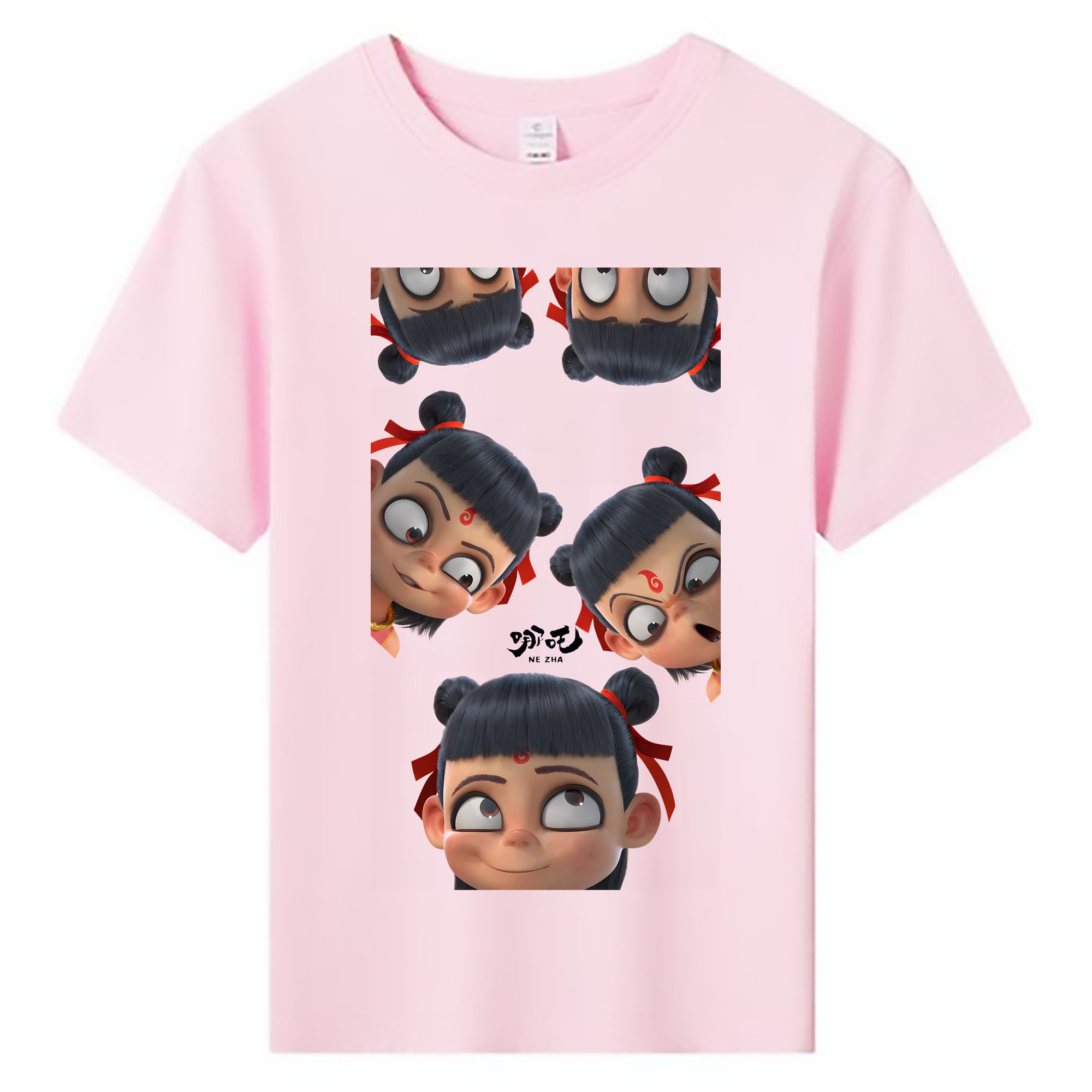（画像用） Ne Zha 2 ナタ 魔童の大暴れ 綿100％キッズTシャツ（フロントプリント）