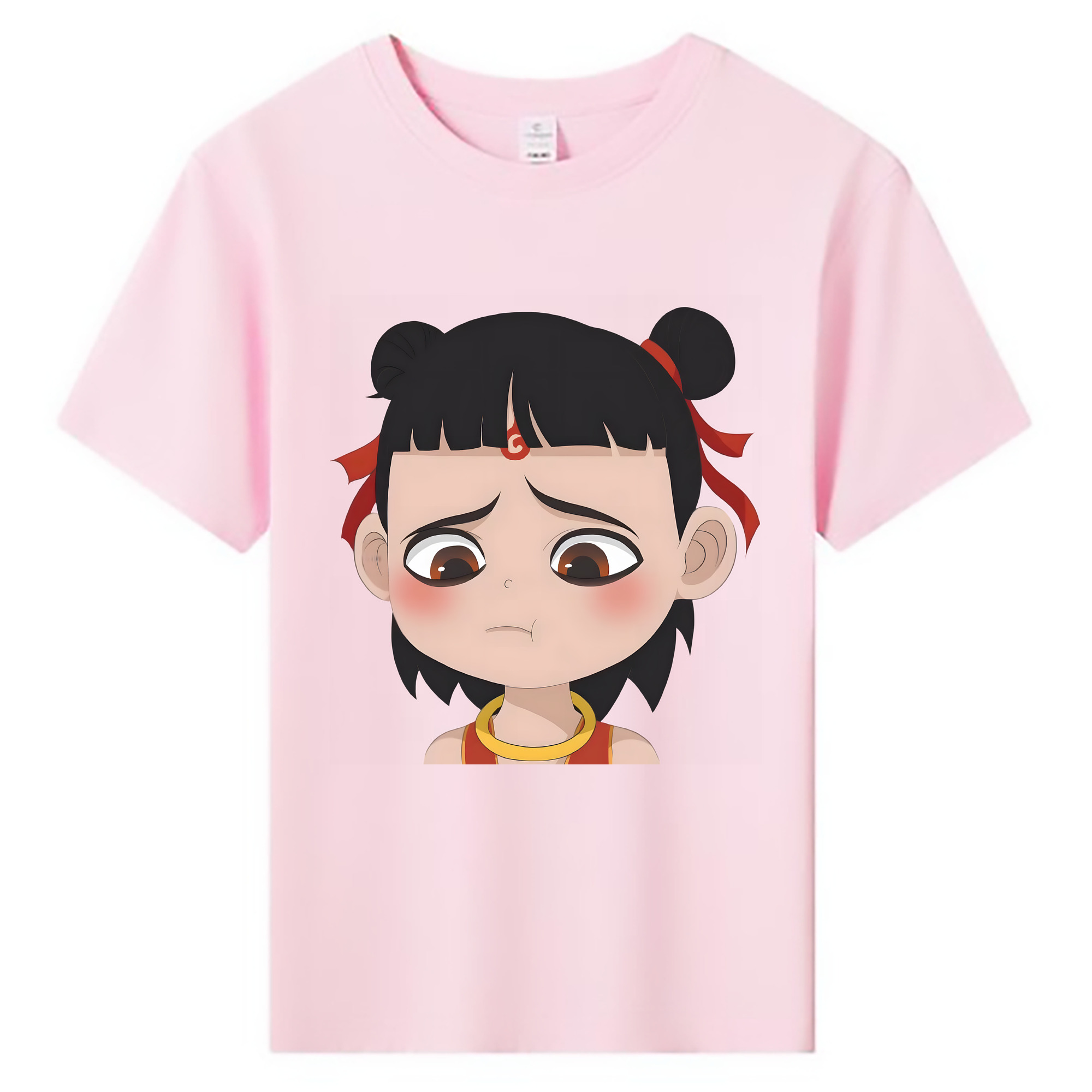 （画像用） Ne Zha 2 ナタ 魔童の大暴れ 綿100％キッズTシャツ（フロントプリント）