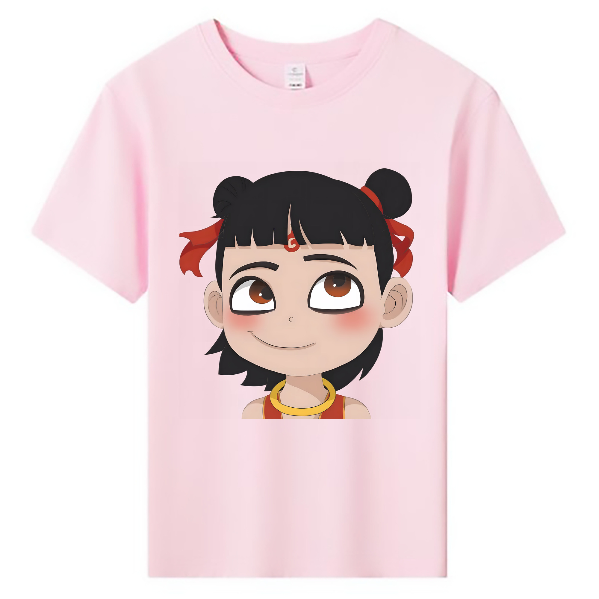 （画像用） Ne Zha 2 ナタ 魔童の大暴れ 綿100％キッズTシャツ（フロントプリント）