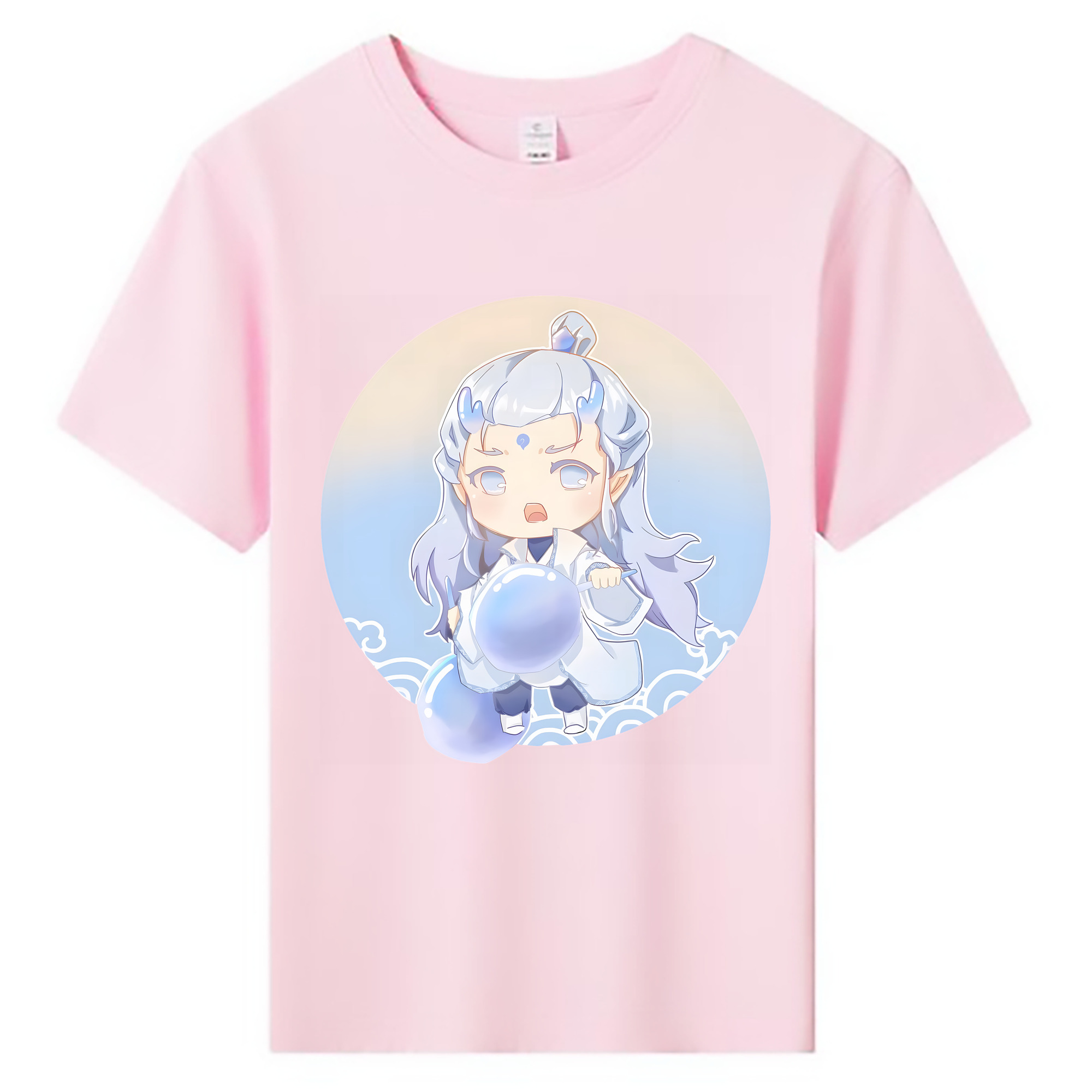 （画像用） Ne Zha 2 ナタ 魔童の大暴れ 綿100％キッズTシャツ（フロントプリント）