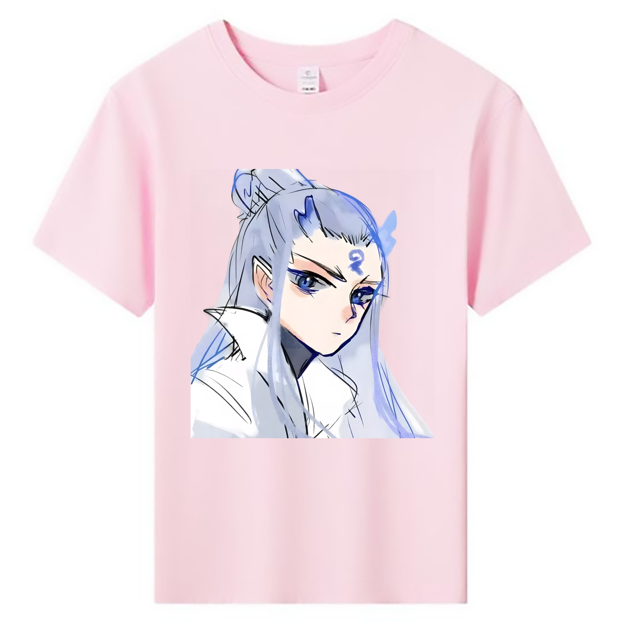 （画像用） Ne Zha 2 ナタ 魔童の大暴れ 綿100％キッズTシャツ（フロントプリント）