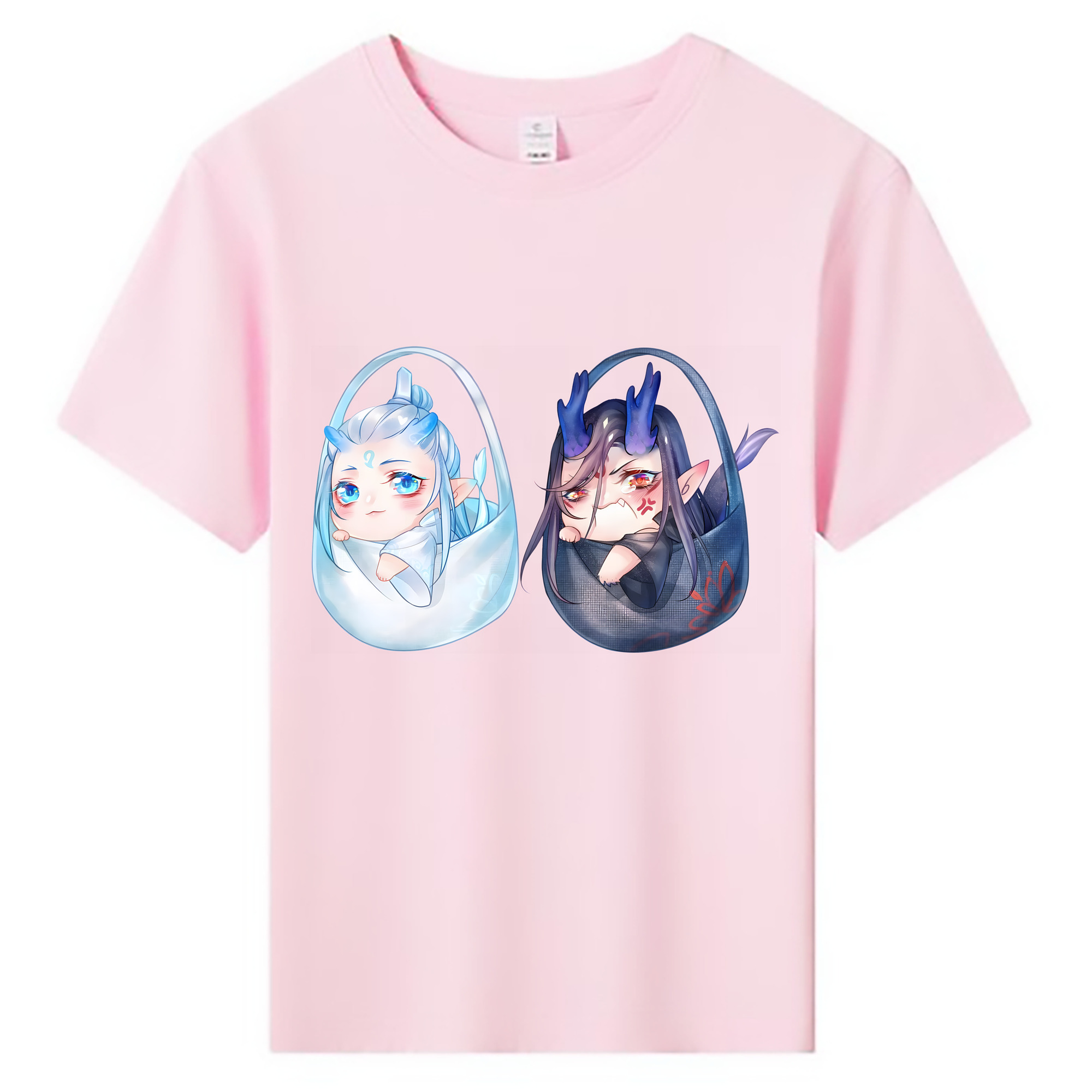 （画像用） Ne Zha 2 ナタ 魔童の大暴れ 綿100％キッズTシャツ（フロントプリント）