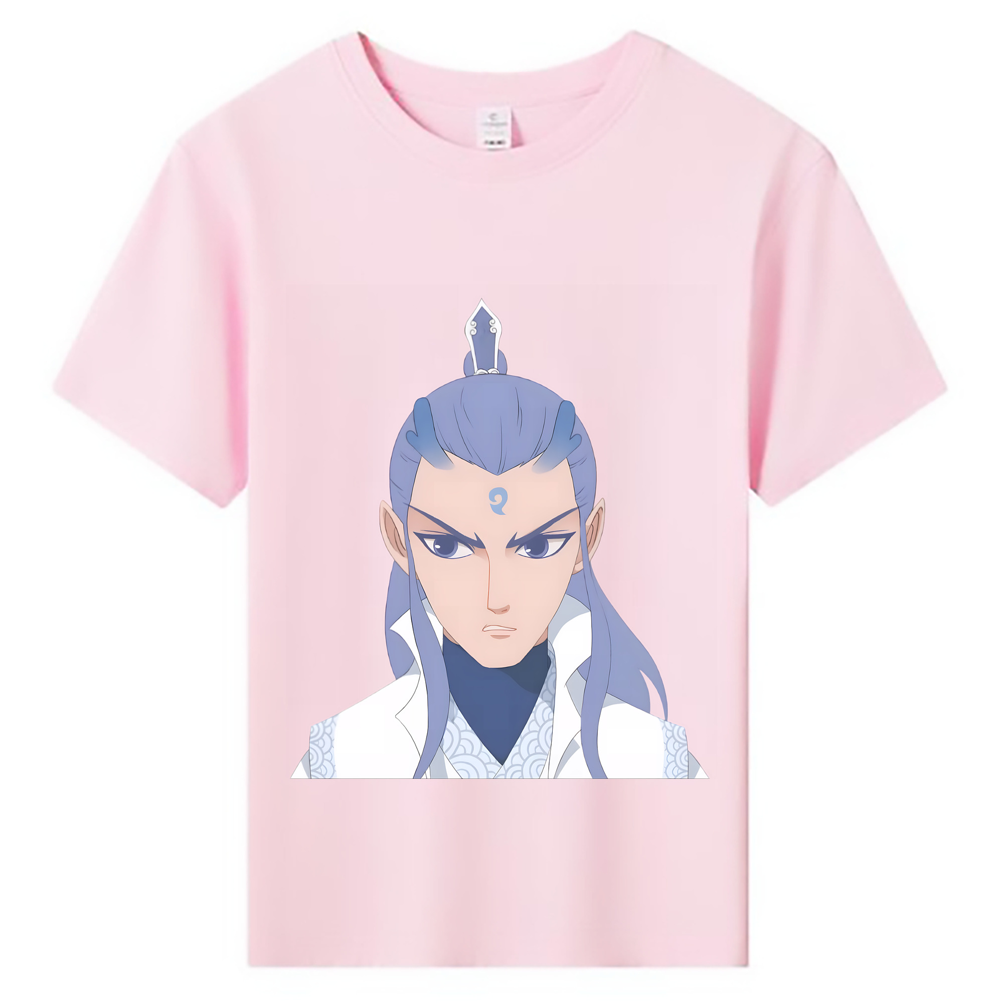 （画像用） Ne Zha 2 ナタ 魔童の大暴れ 綿100％キッズTシャツ（フロントプリント）