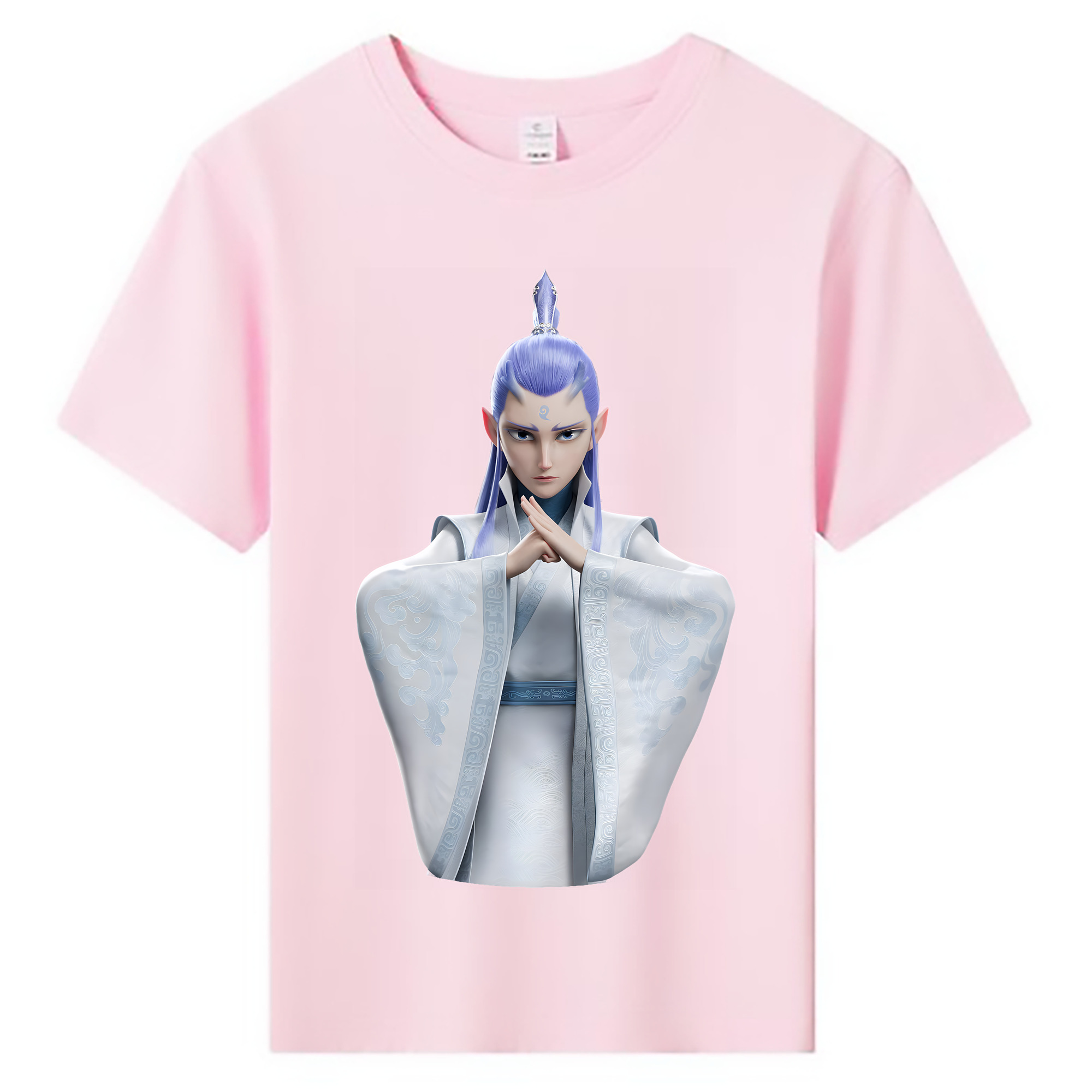 （画像用） Ne Zha 2 ナタ 魔童の大暴れ 綿100％キッズTシャツ（フロントプリント）