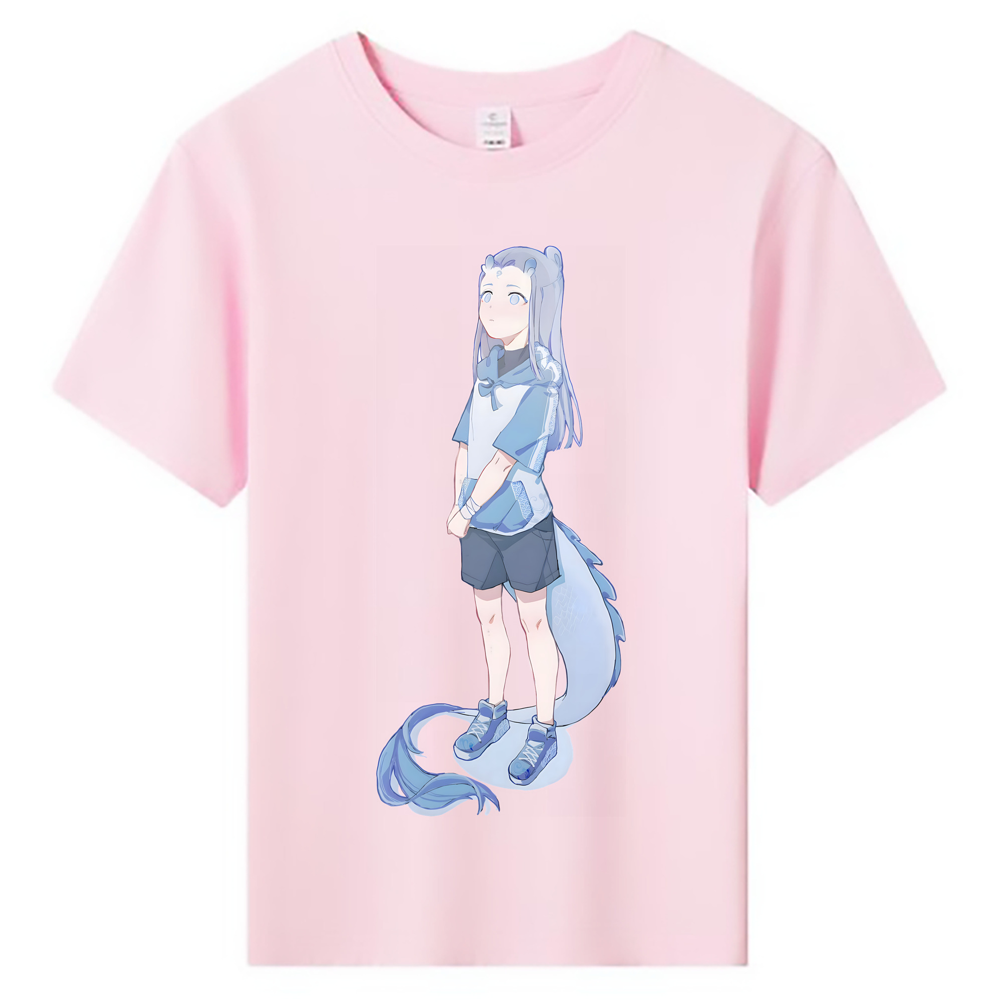 （画像用） Ne Zha 2 ナタ 魔童の大暴れ 綿100％キッズTシャツ（フロントプリント）