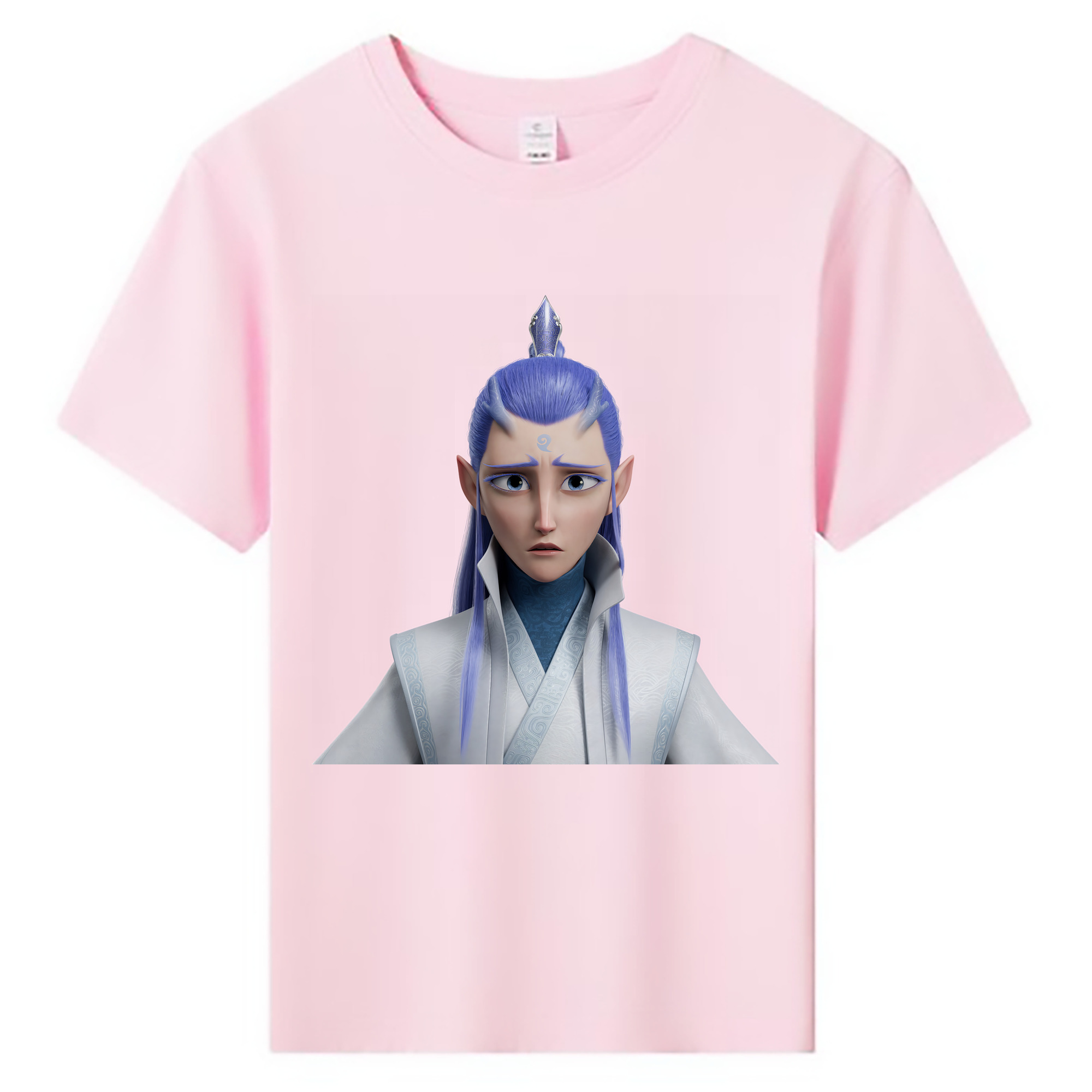 （画像用） Ne Zha 2 ナタ 魔童の大暴れ 綿100％キッズTシャツ（フロントプリント）