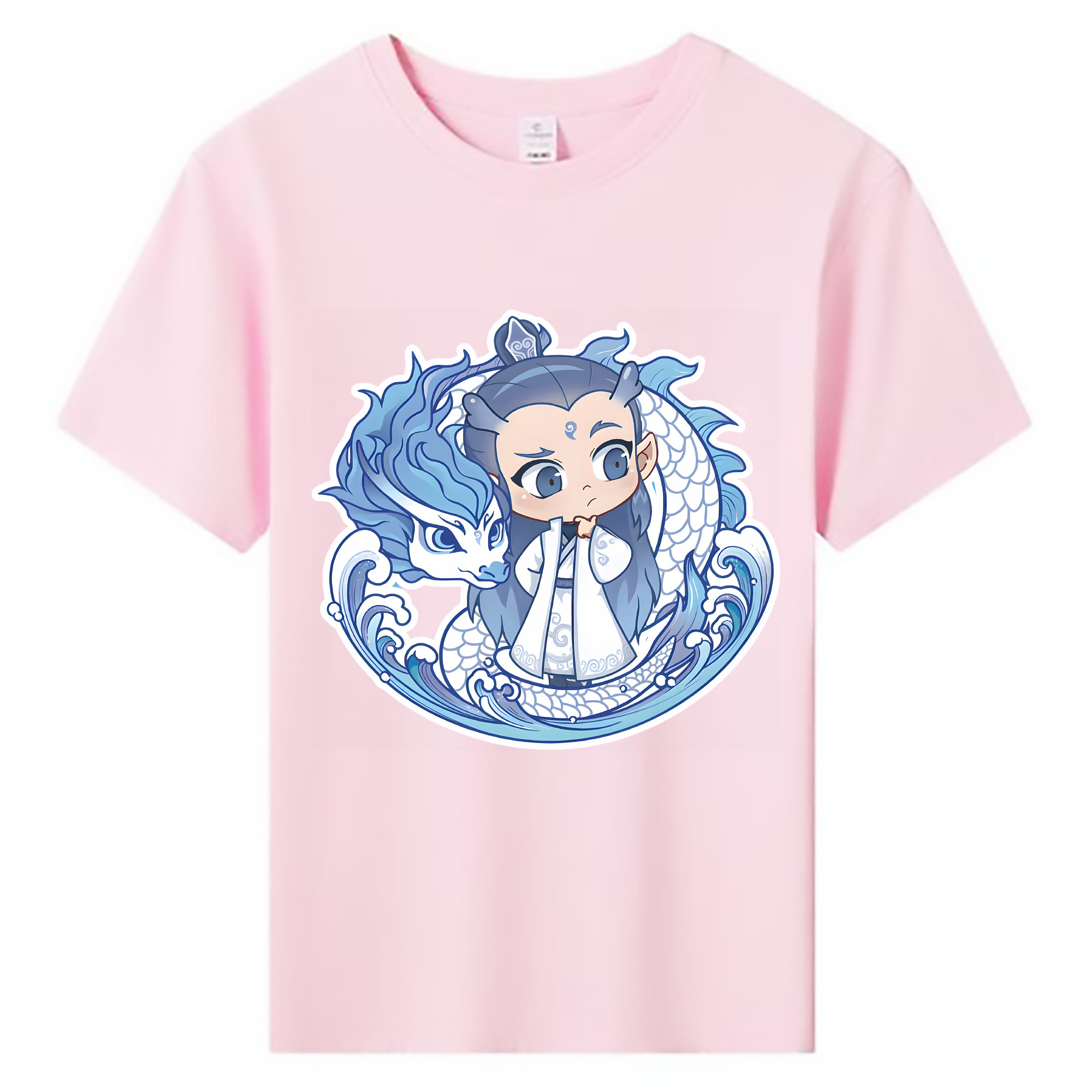 （画像用） Ne Zha 2 ナタ 魔童の大暴れ 綿100％キッズTシャツ（フロントプリント）