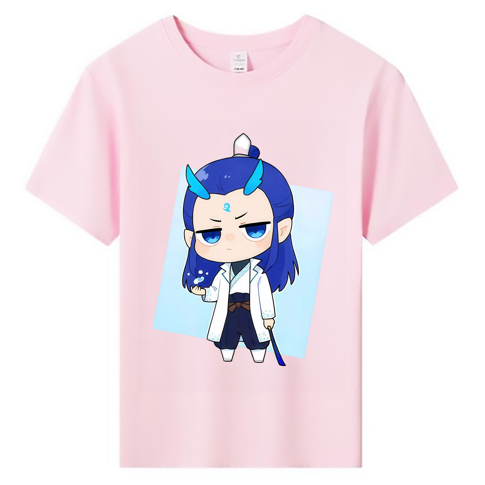 （画像用） Ne Zha 2 ナタ 魔童の大暴れ 綿100％キッズTシャツ（フロントプリント）