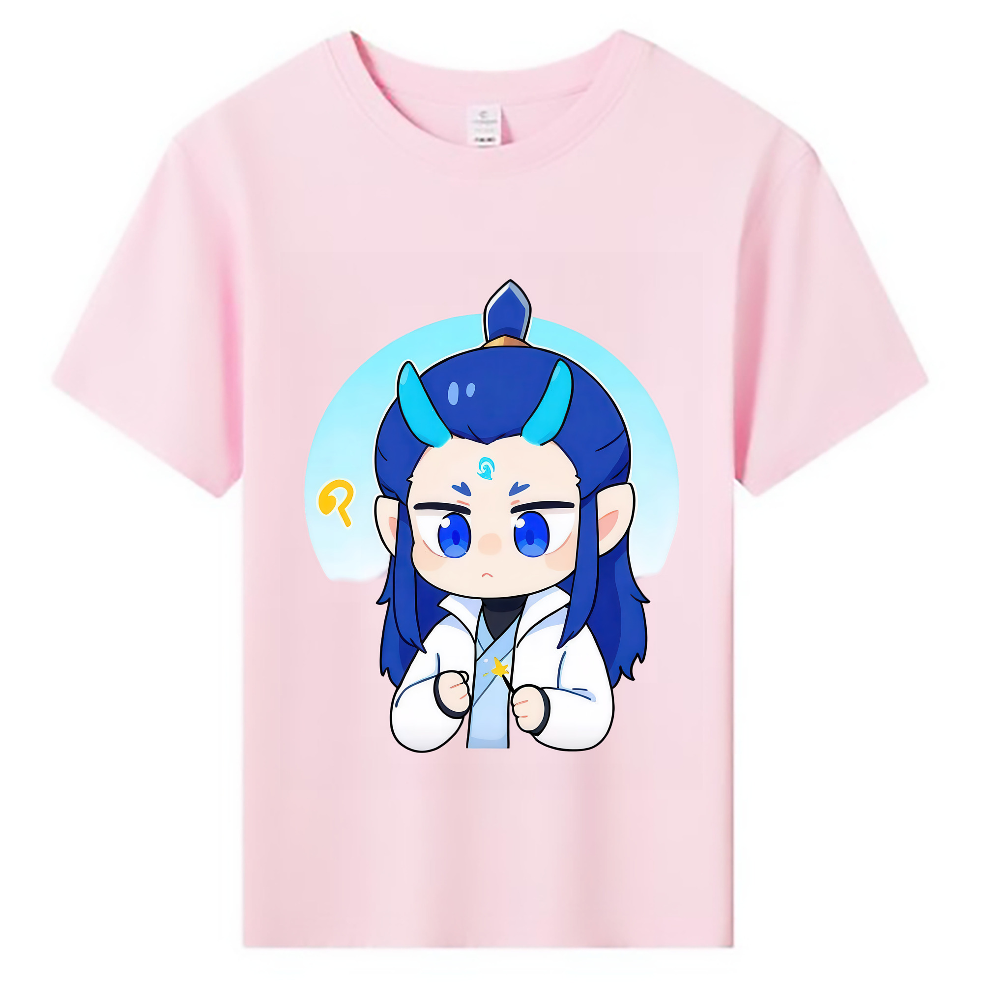 （画像用） Ne Zha 2 ナタ 魔童の大暴れ 綿100％キッズTシャツ（フロントプリント）