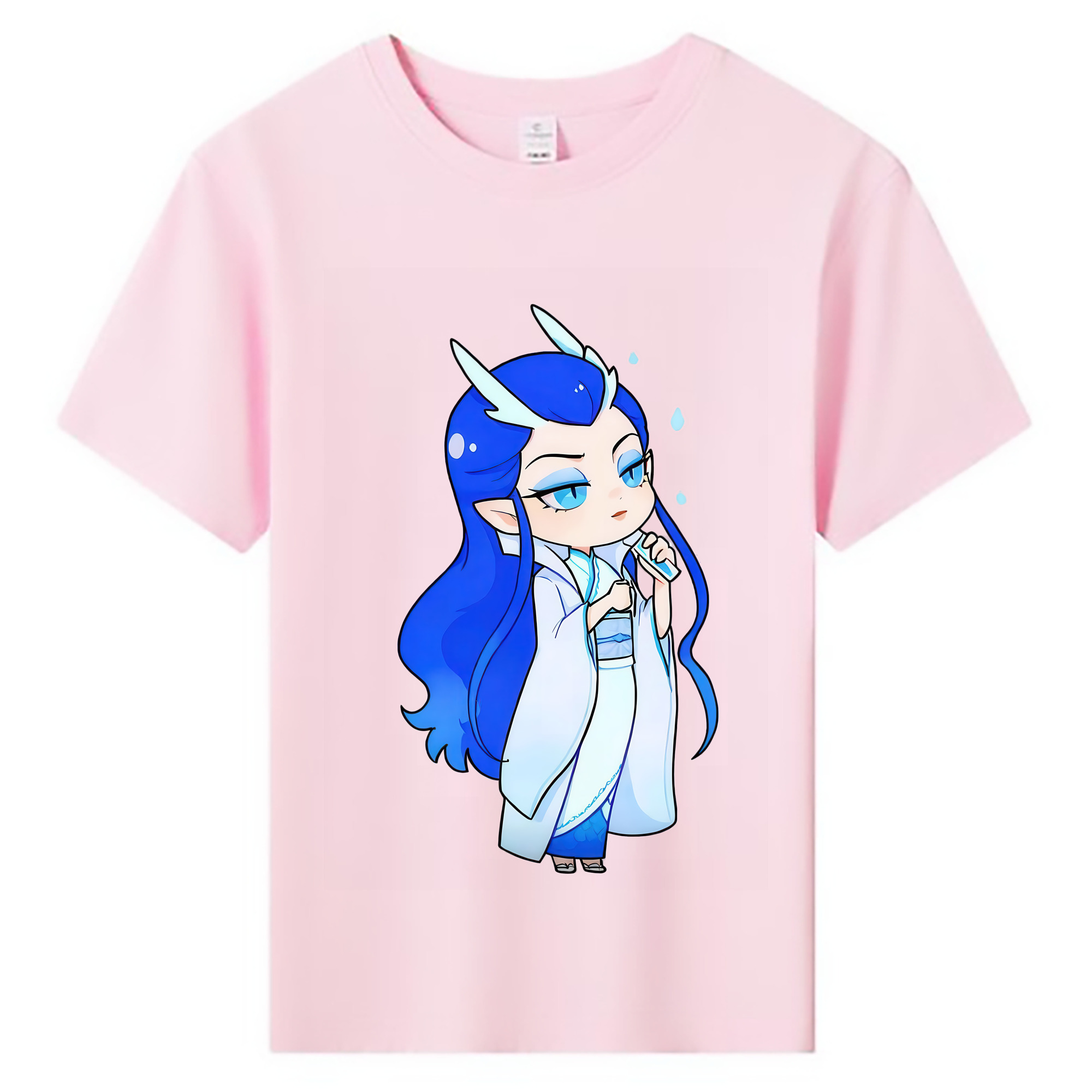 （画像用） Ne Zha 2 ナタ 魔童の大暴れ 綿100％キッズTシャツ（フロントプリント）