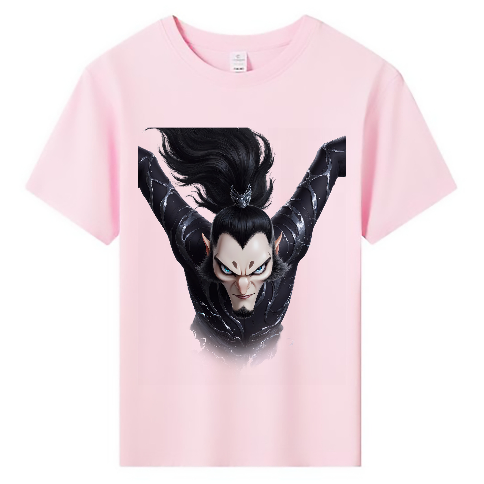 （画像用） Ne Zha 2 ナタ 魔童の大暴れ 綿100％キッズTシャツ（フロントプリント）