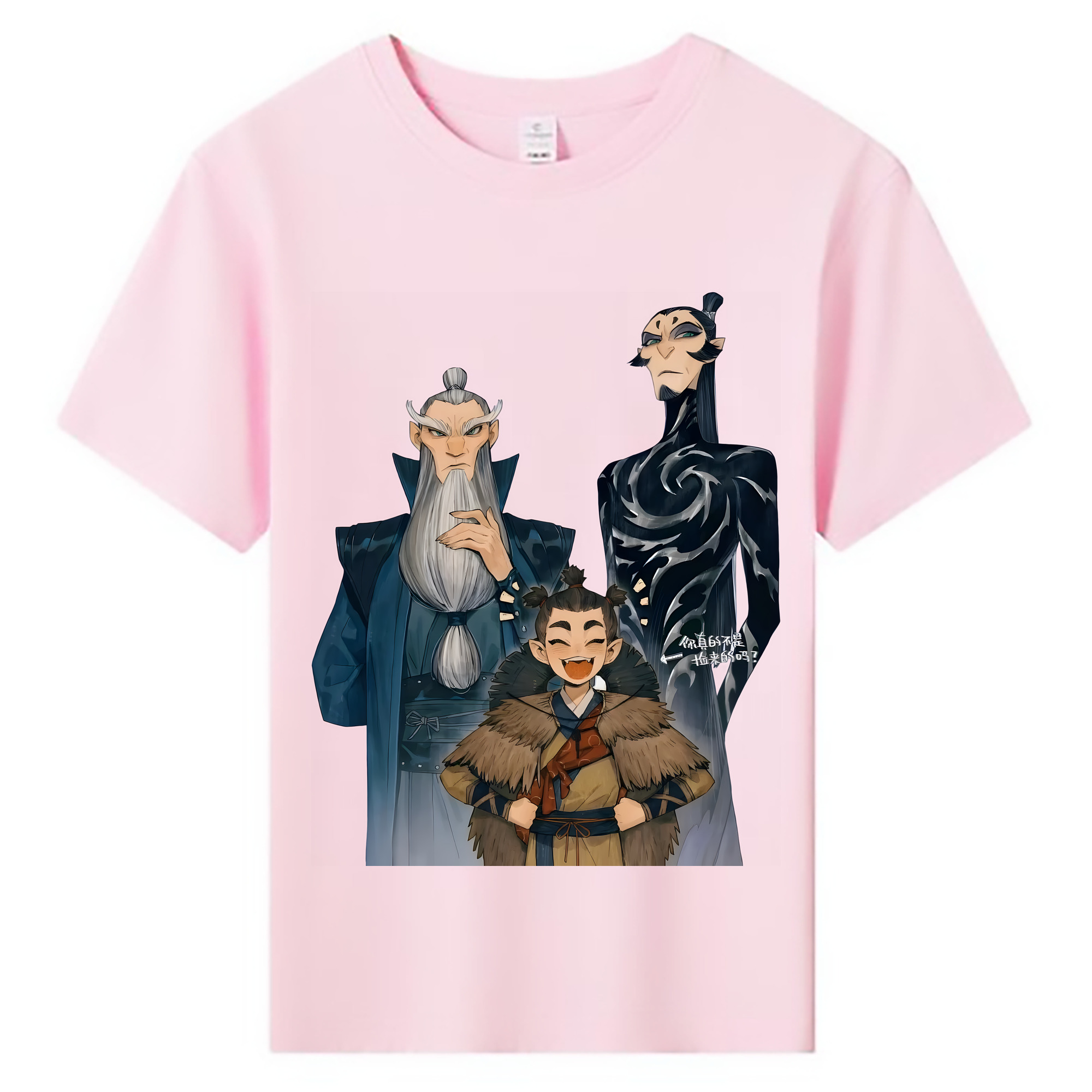 （画像用） Ne Zha 2 ナタ 魔童の大暴れ 綿100％キッズTシャツ（フロントプリント）