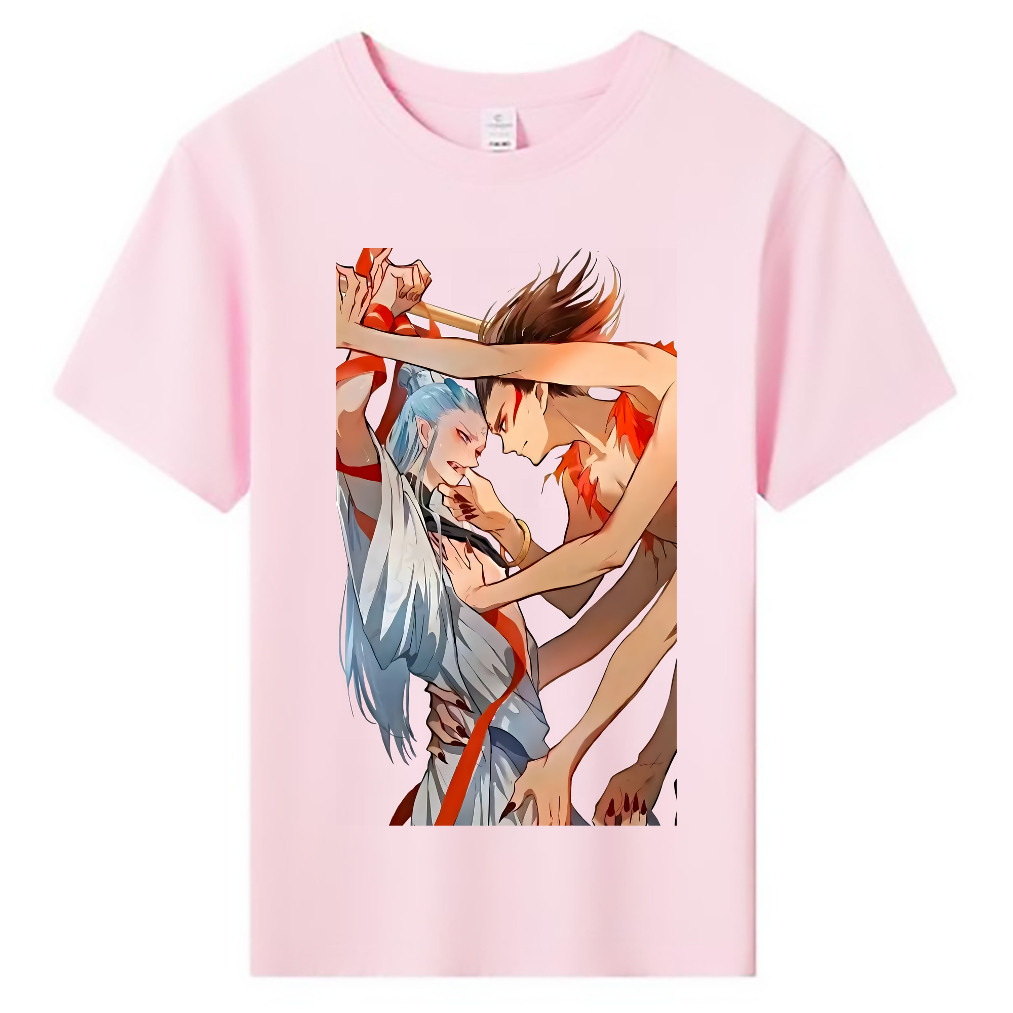 （画像用） Ne Zha 2 ナタ 魔童の大暴れ 綿100％キッズTシャツ（フロントプリント）