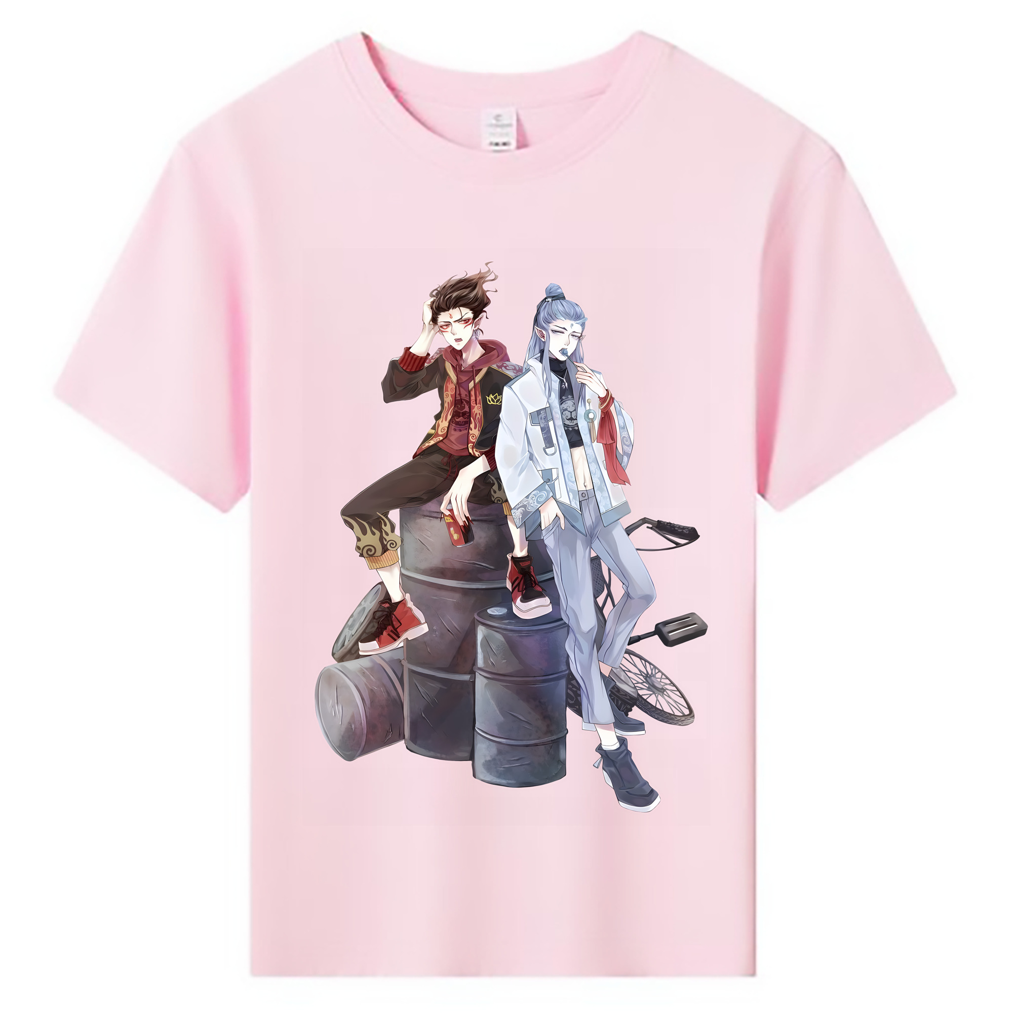（画像用） Ne Zha 2 ナタ 魔童の大暴れ 綿100％キッズTシャツ（フロントプリント）