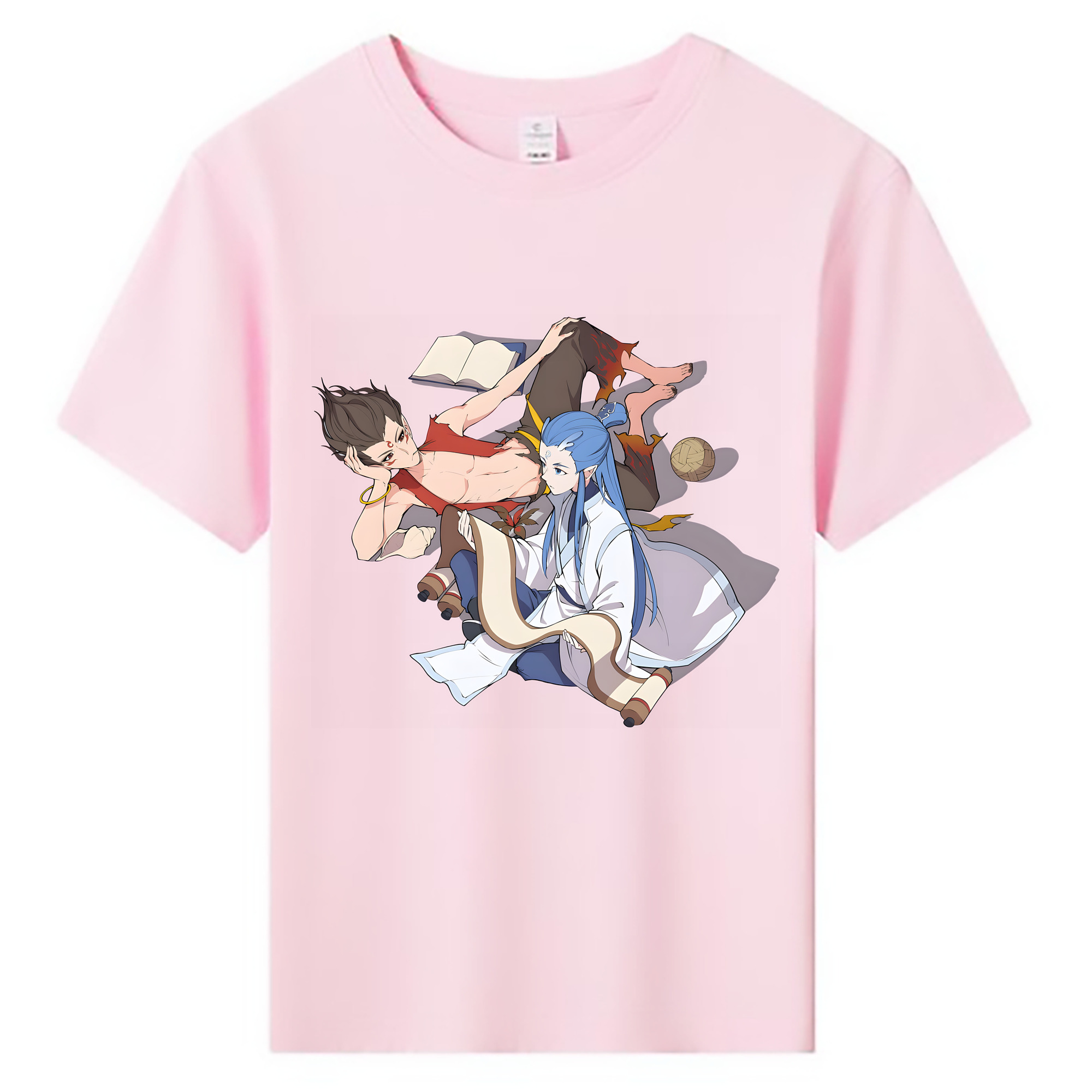 （画像用） Ne Zha 2 ナタ 魔童の大暴れ 綿100％キッズTシャツ（フロントプリント）
