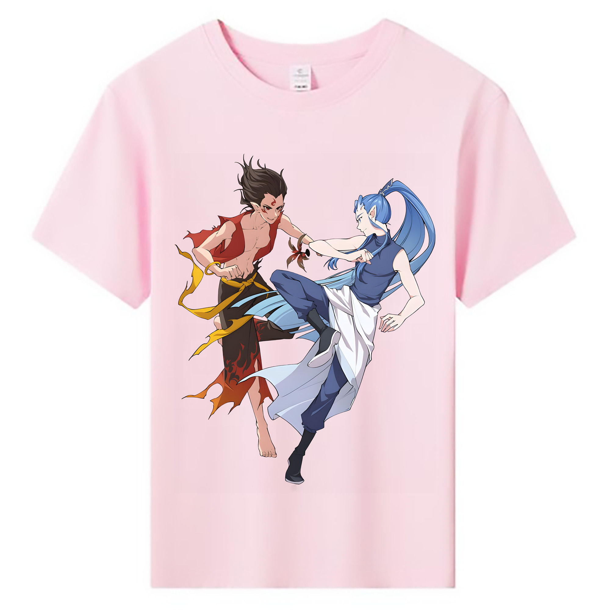 （画像用） Ne Zha 2 ナタ 魔童の大暴れ 綿100％キッズTシャツ（フロントプリント）