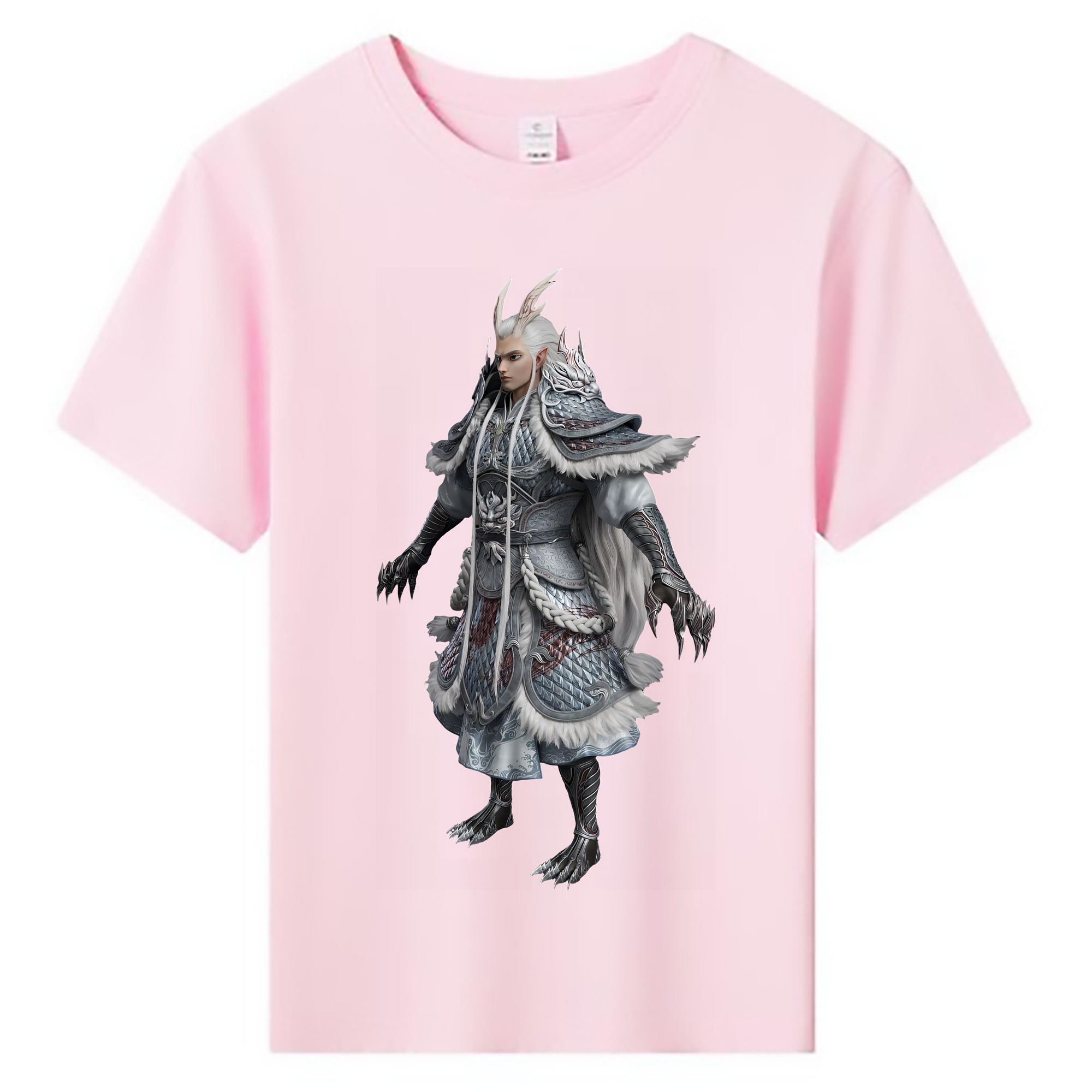 （画像用） Ne Zha 2 ナタ 魔童の大暴れ 綿100％キッズTシャツ（フロントプリント）