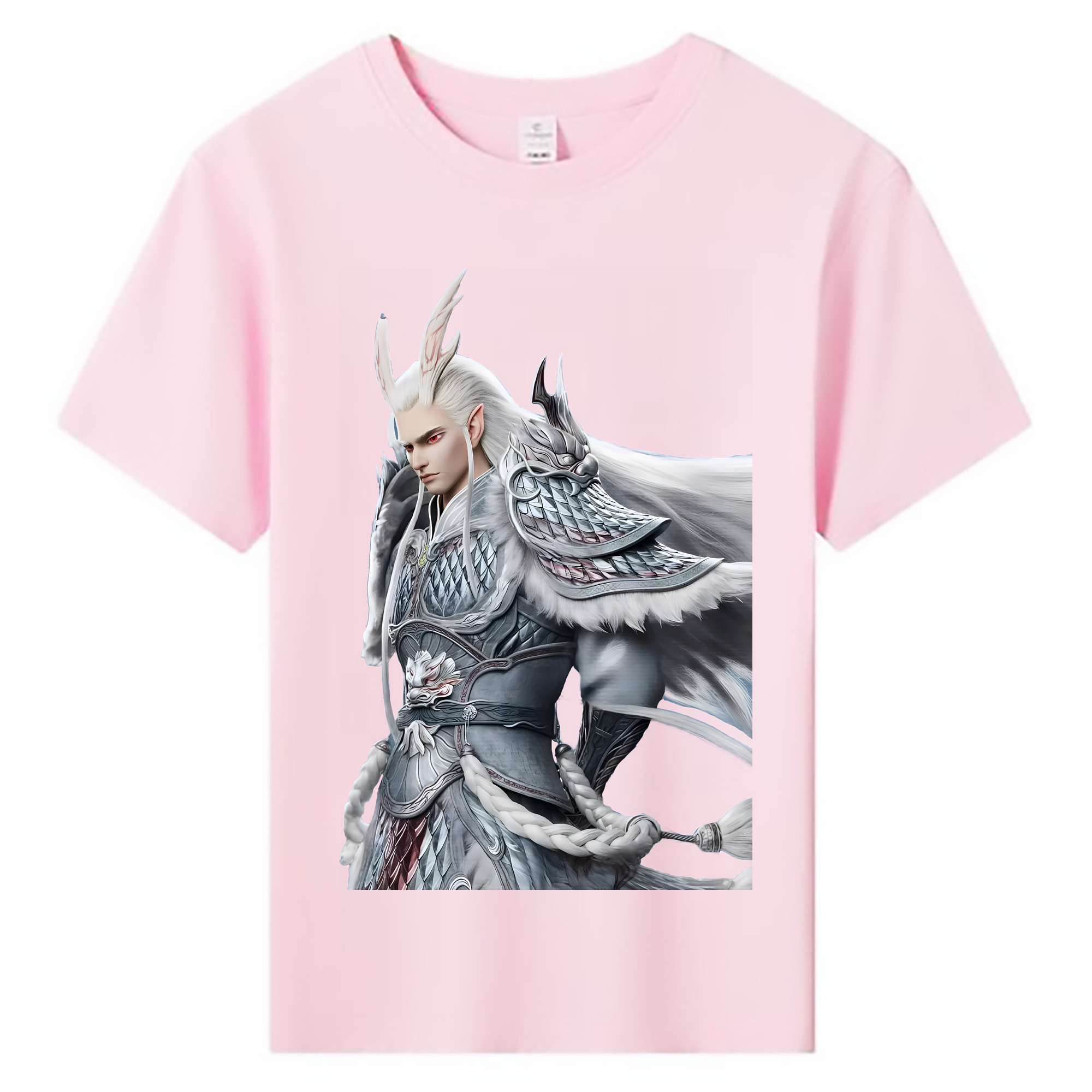 （画像用） Ne Zha 2 ナタ 魔童の大暴れ 綿100％キッズTシャツ（フロントプリント）