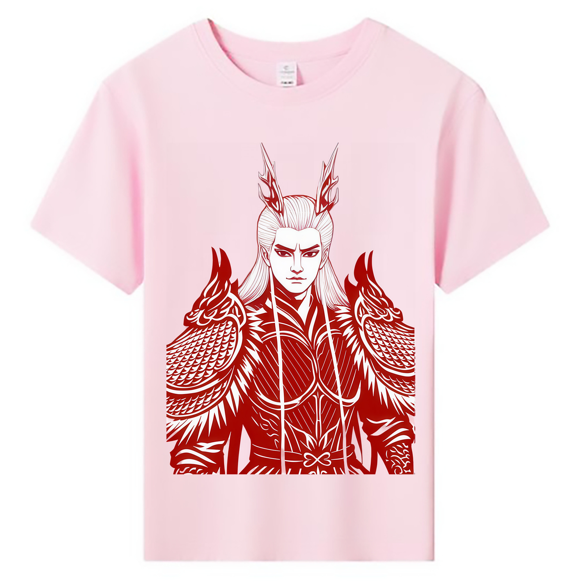（画像用） Ne Zha 2 ナタ 魔童の大暴れ 綿100％キッズTシャツ（フロントプリント）