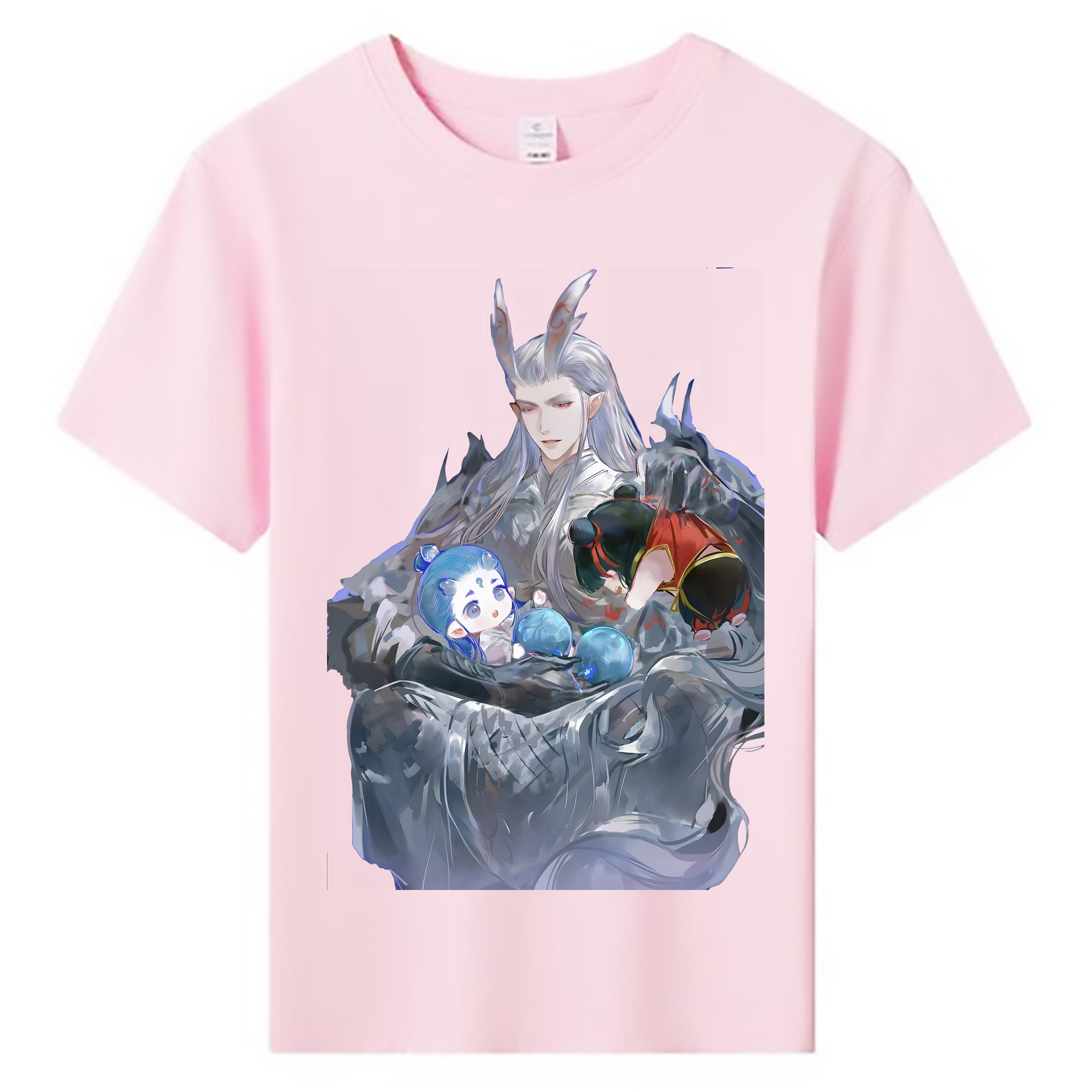 （画像用） Ne Zha 2 ナタ 魔童の大暴れ 綿100％キッズTシャツ（フロントプリント）