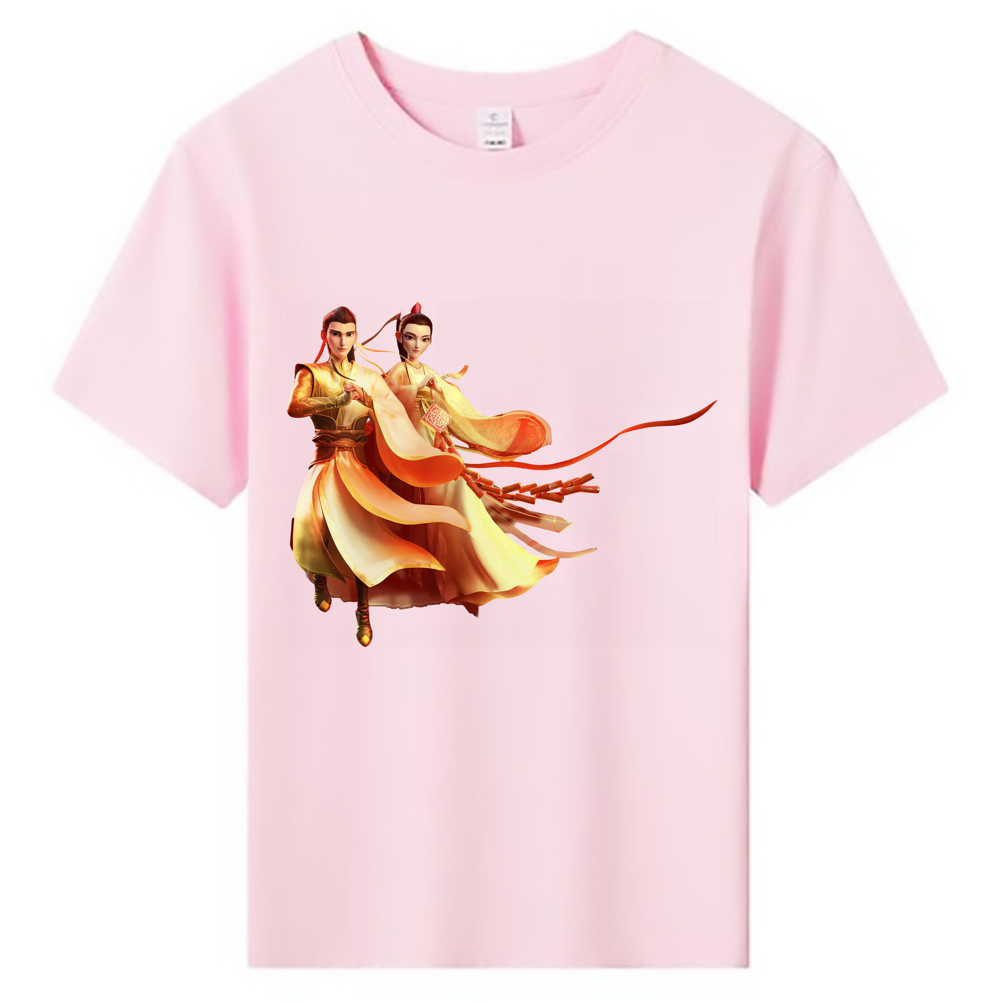（画像用） Ne Zha 2 ナタ 魔童の大暴れ 綿100％キッズTシャツ（フロントプリント）