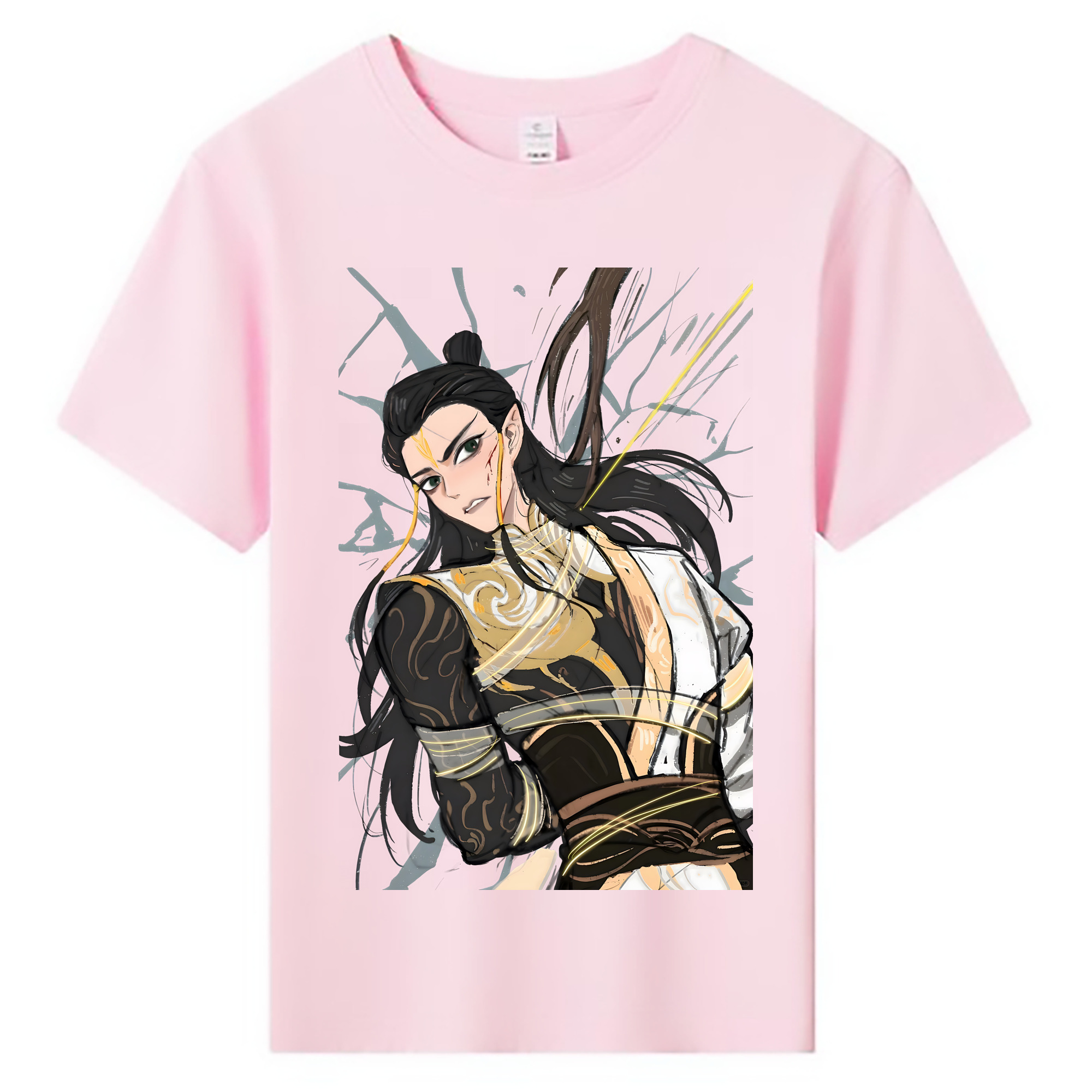 （画像用） Ne Zha 2 ナタ 魔童の大暴れ 綿100％キッズTシャツ（フロントプリント）