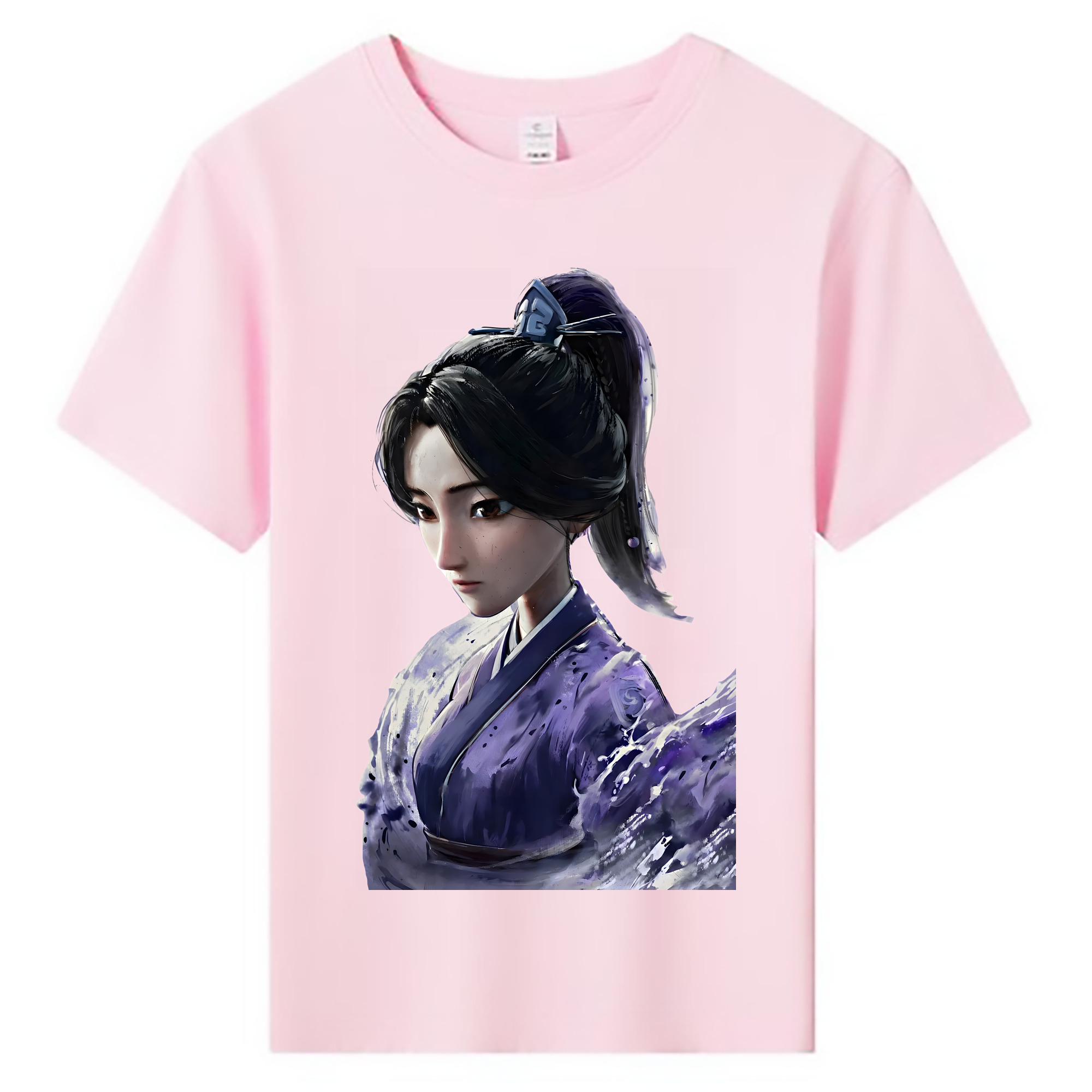 （画像用） Ne Zha 2 ナタ 魔童の大暴れ 綿100％キッズTシャツ（フロントプリント）