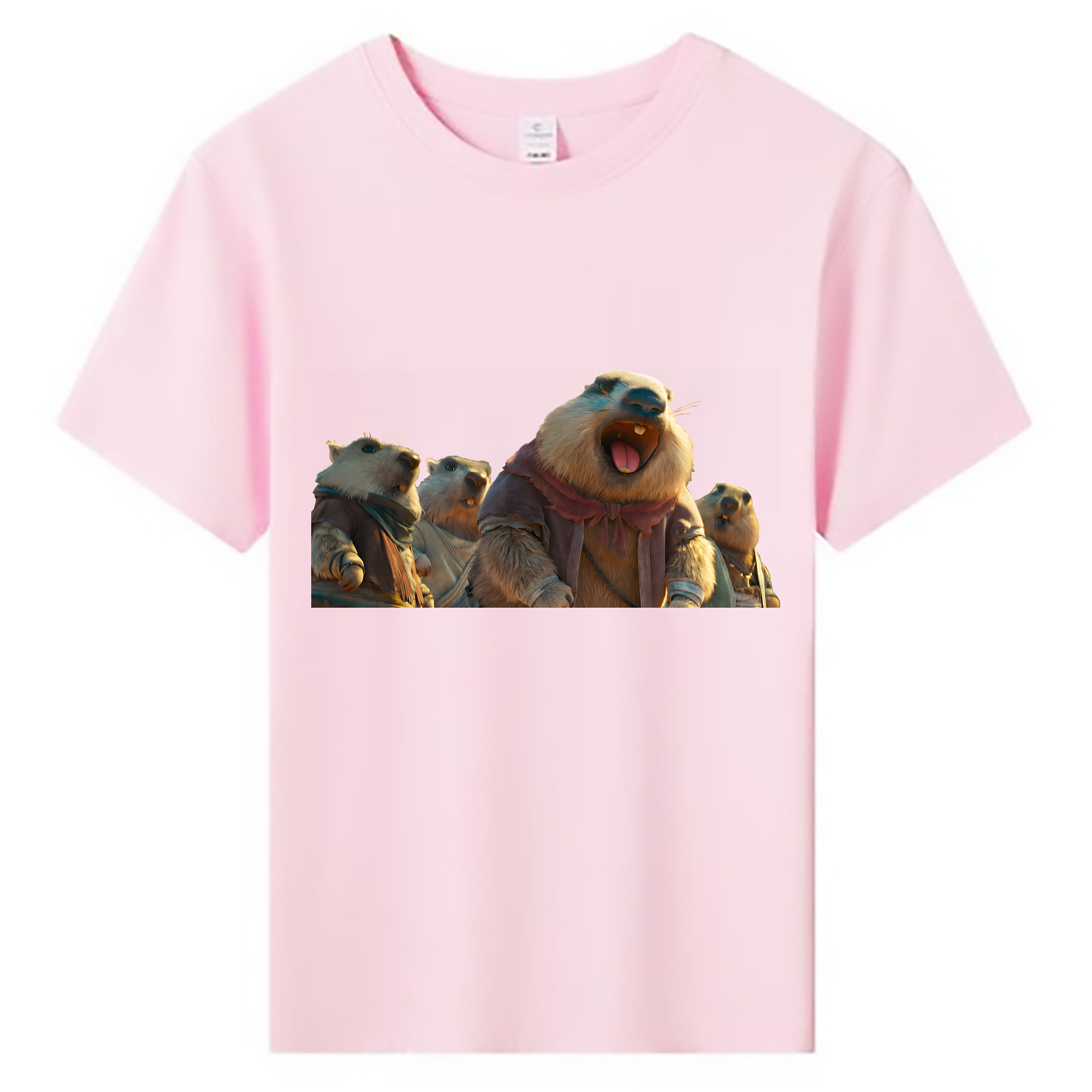 （画像用） Ne Zha 2 ナタ 魔童の大暴れ 綿100％キッズTシャツ（フロントプリント）