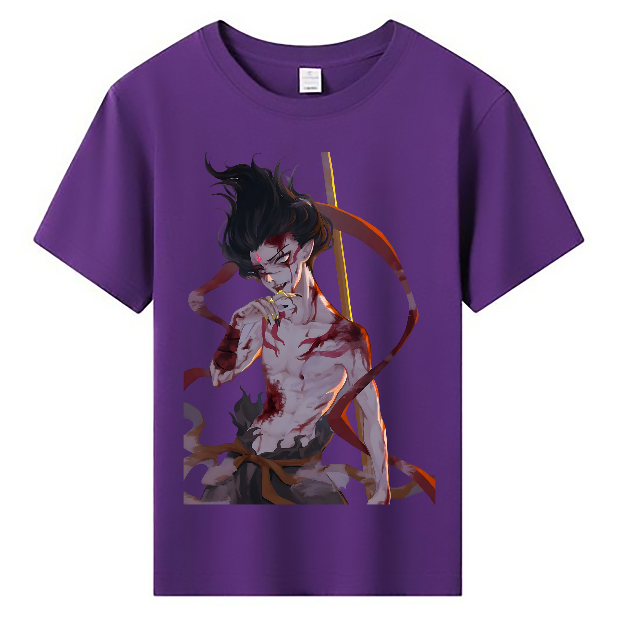 （画像用） Ne Zha 2 ナタ 魔童の大暴れ 綿100％キッズTシャツ（フロントプリント）