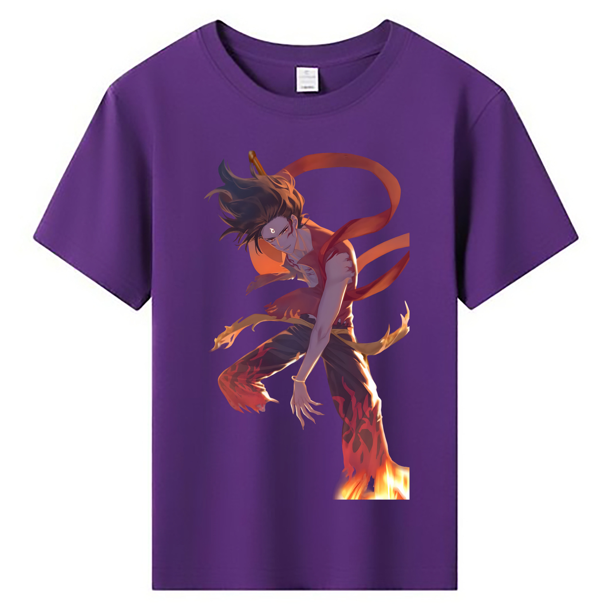 （画像用） Ne Zha 2 ナタ 魔童の大暴れ 綿100％キッズTシャツ（フロントプリント）