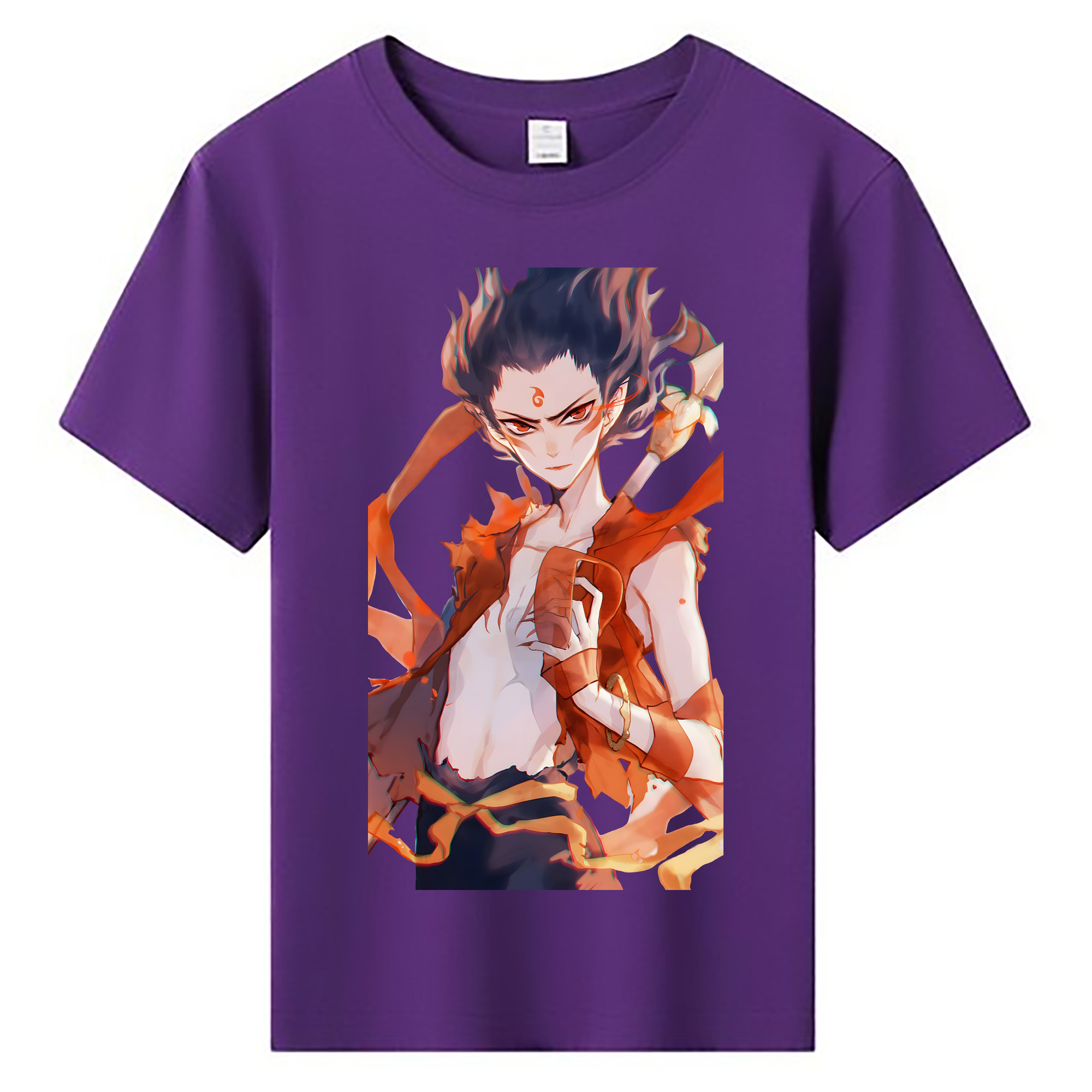 （画像用） Ne Zha 2 ナタ 魔童の大暴れ 綿100％キッズTシャツ（フロントプリント）