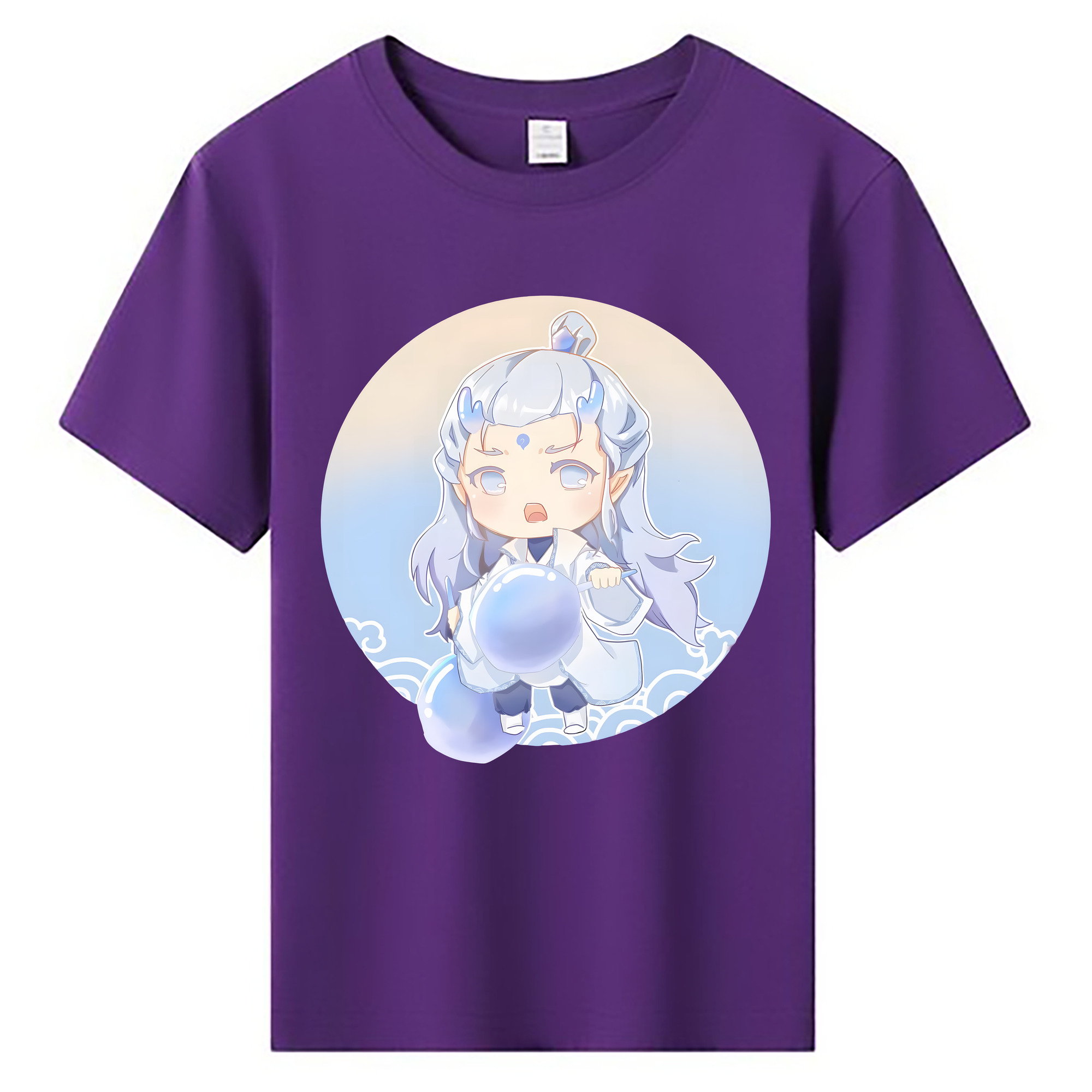 （画像用） Ne Zha 2 ナタ 魔童の大暴れ 綿100％キッズTシャツ（フロントプリント）