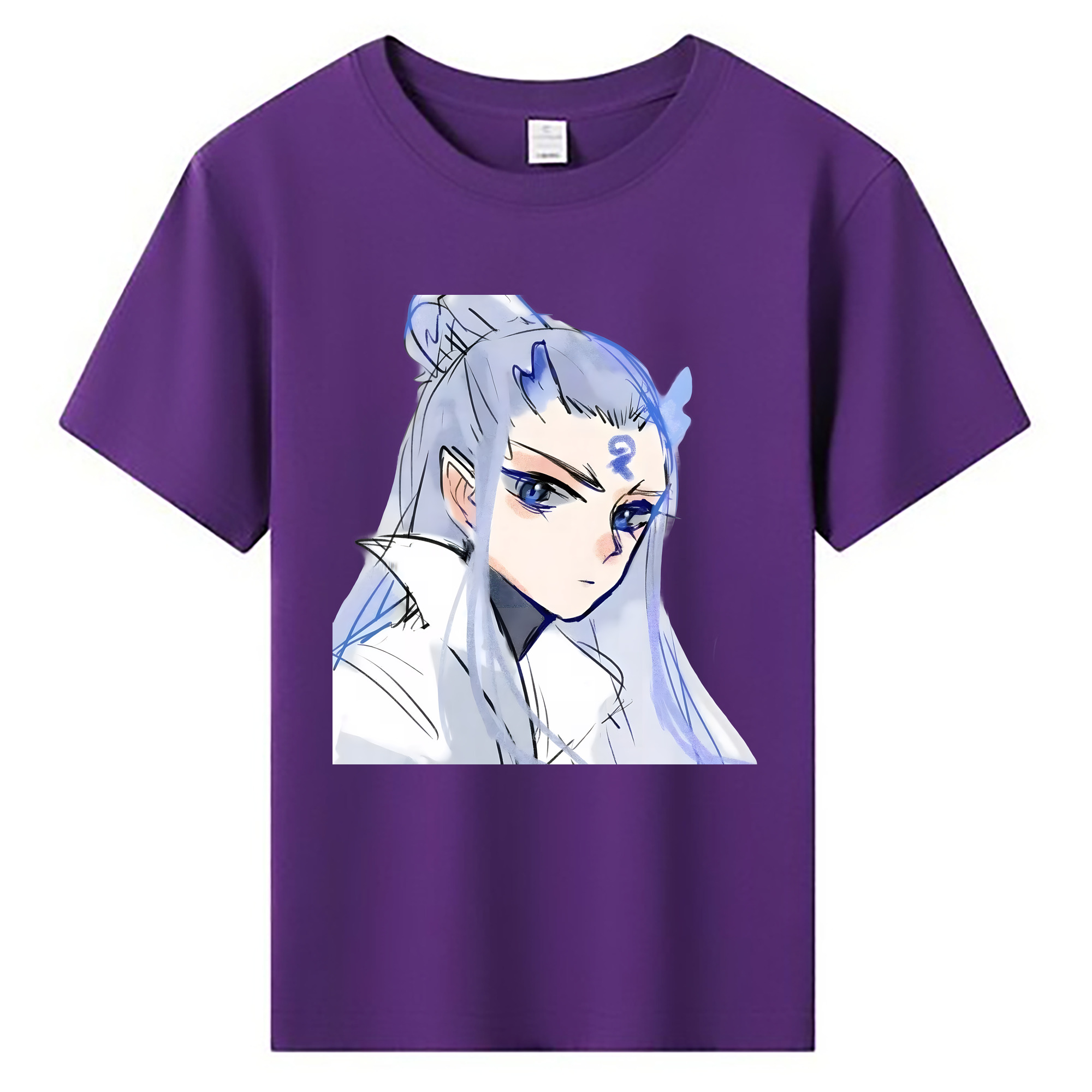 （画像用） Ne Zha 2 ナタ 魔童の大暴れ 綿100％キッズTシャツ（フロントプリント）